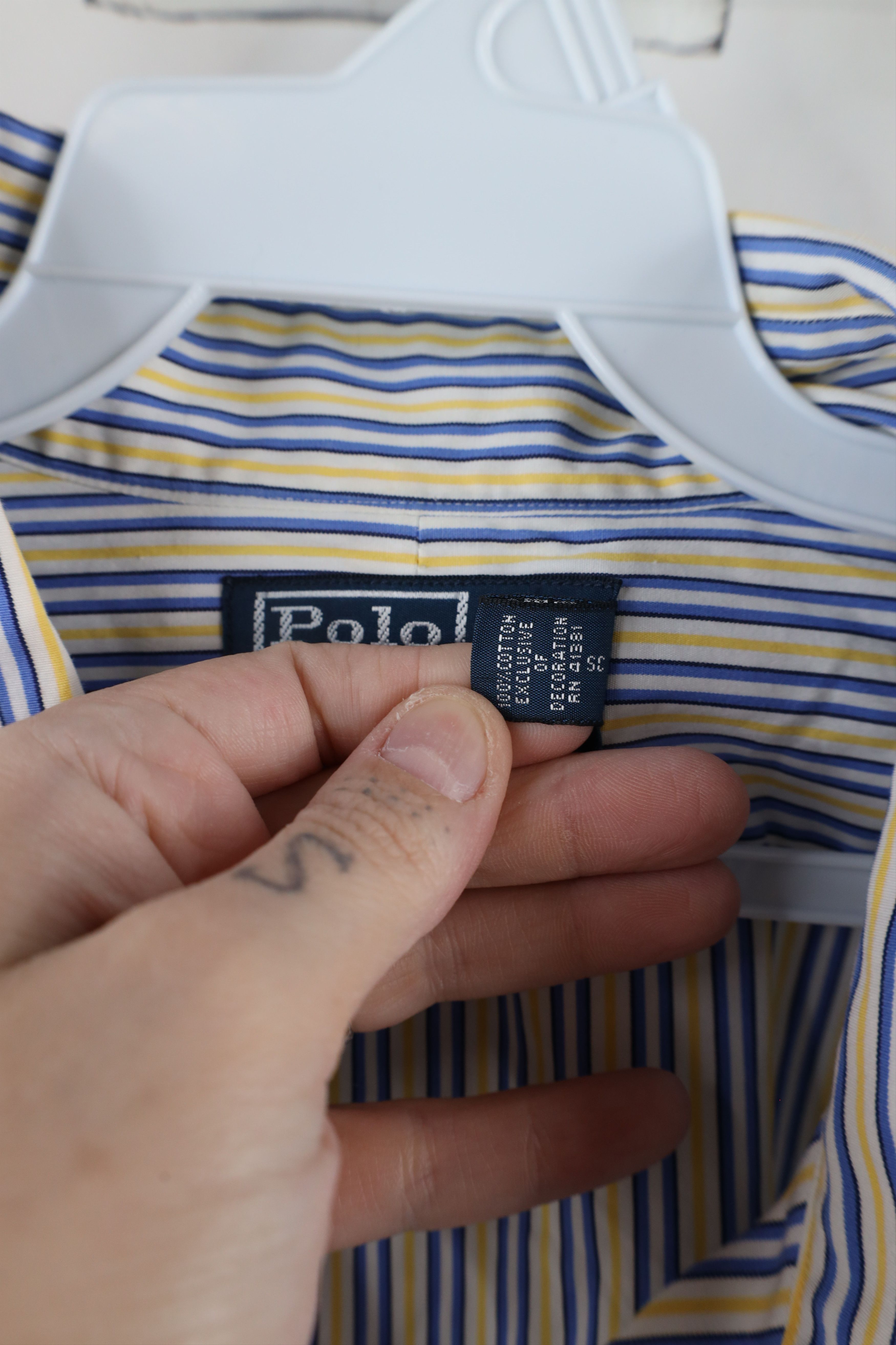 Ralph Lauren × Vintage Vintage 90s Ralph Lauren Fit Striped Collared Button Shirt Size US XXL / EU 58 / 5 - 5 Thumbnail