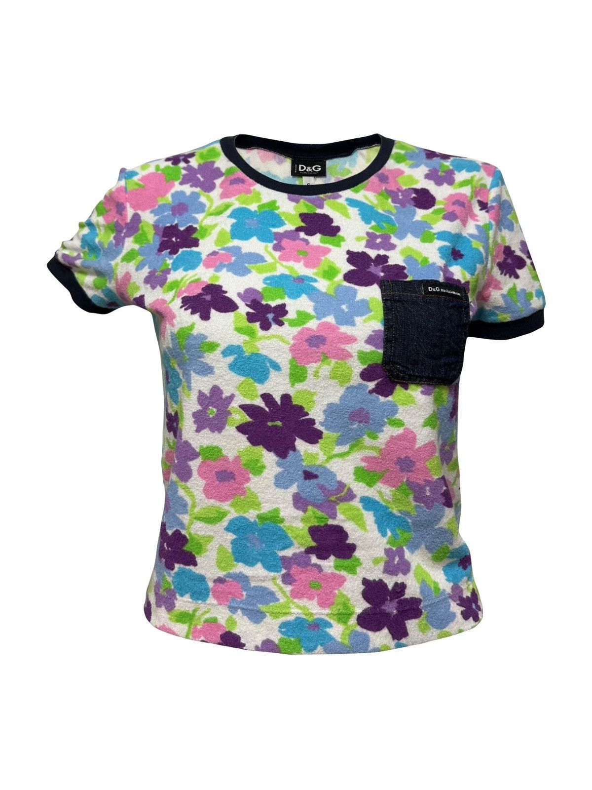 Dolce & Gabbana D&G Pile Floral T-Shirt Size S / US 4 / IT 40 - 1 Thumbnail