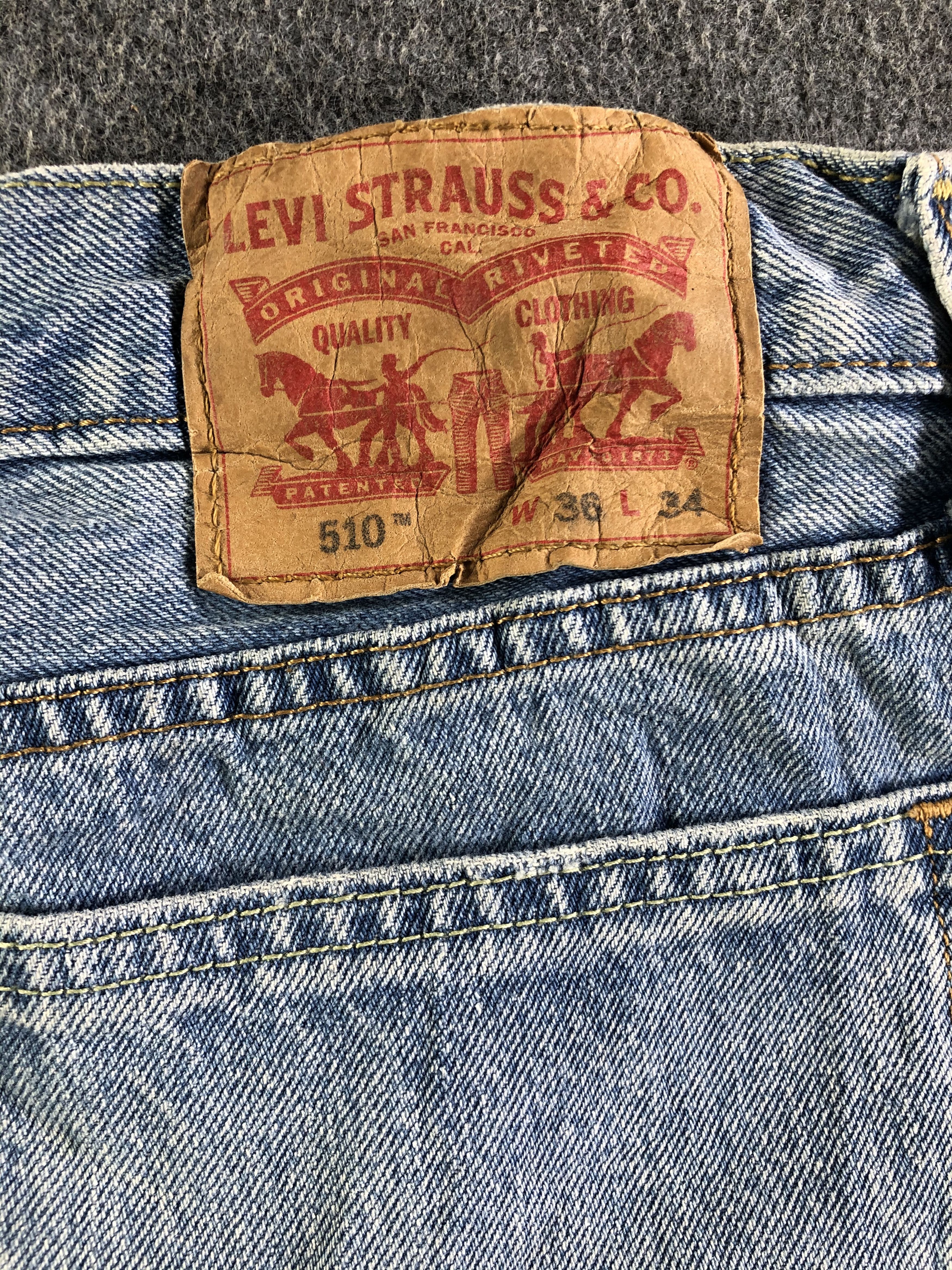 Levi's Vintage Blue Wash Levis 510 Jeans-J4235 Size US 36 / EU 52 - 5 Thumbnail