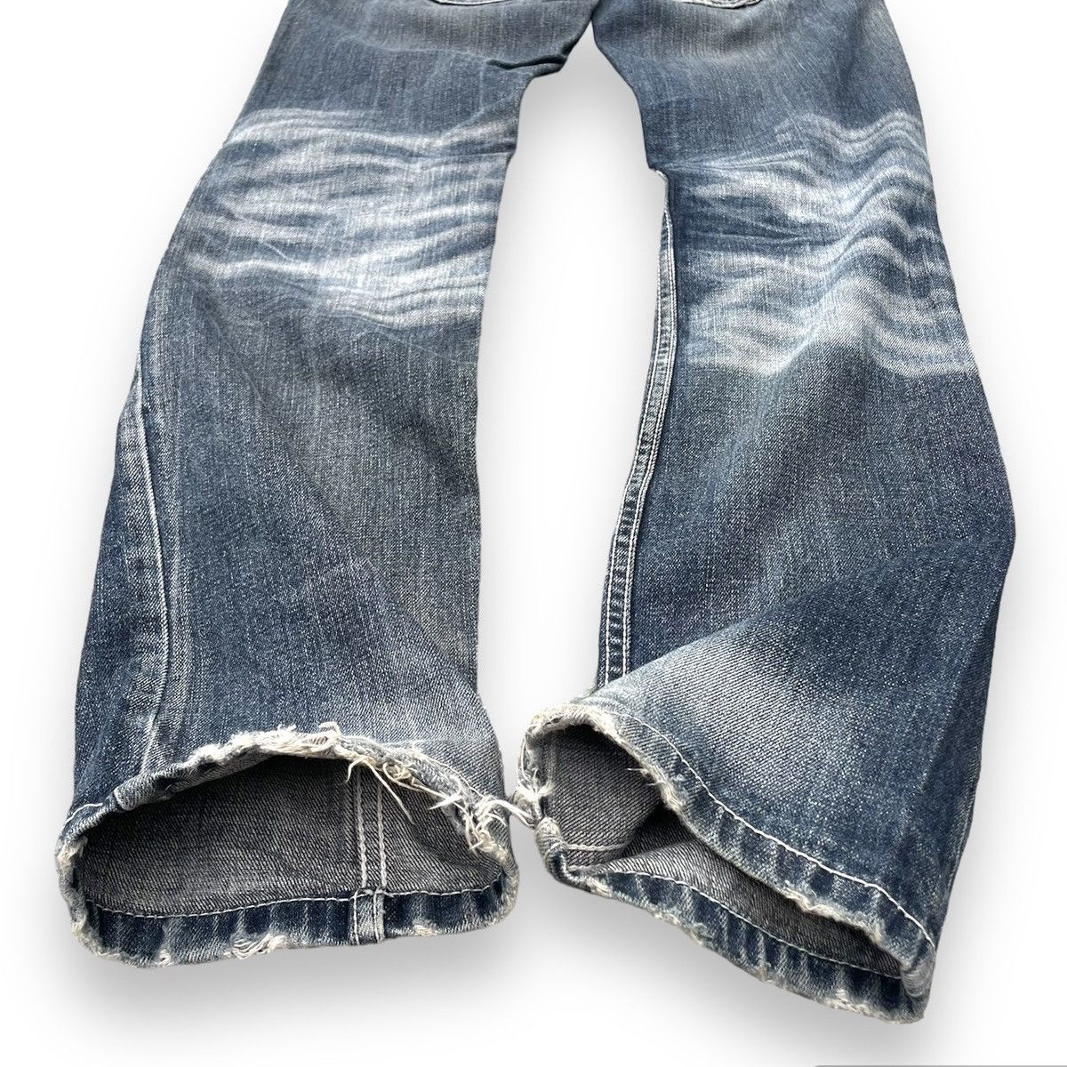 semanticdesign 🇯🇵 SEMANTIC DESIGN LEATHER POCKET WASHED DENIM PANTS Size US 29 - 8 Thumbnail