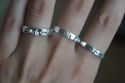 Handmade × Jewelry Face Finger Rings Silver Face Anatomy Human Head Jewelry Art Size ONE SIZE - 2 Thumbnail