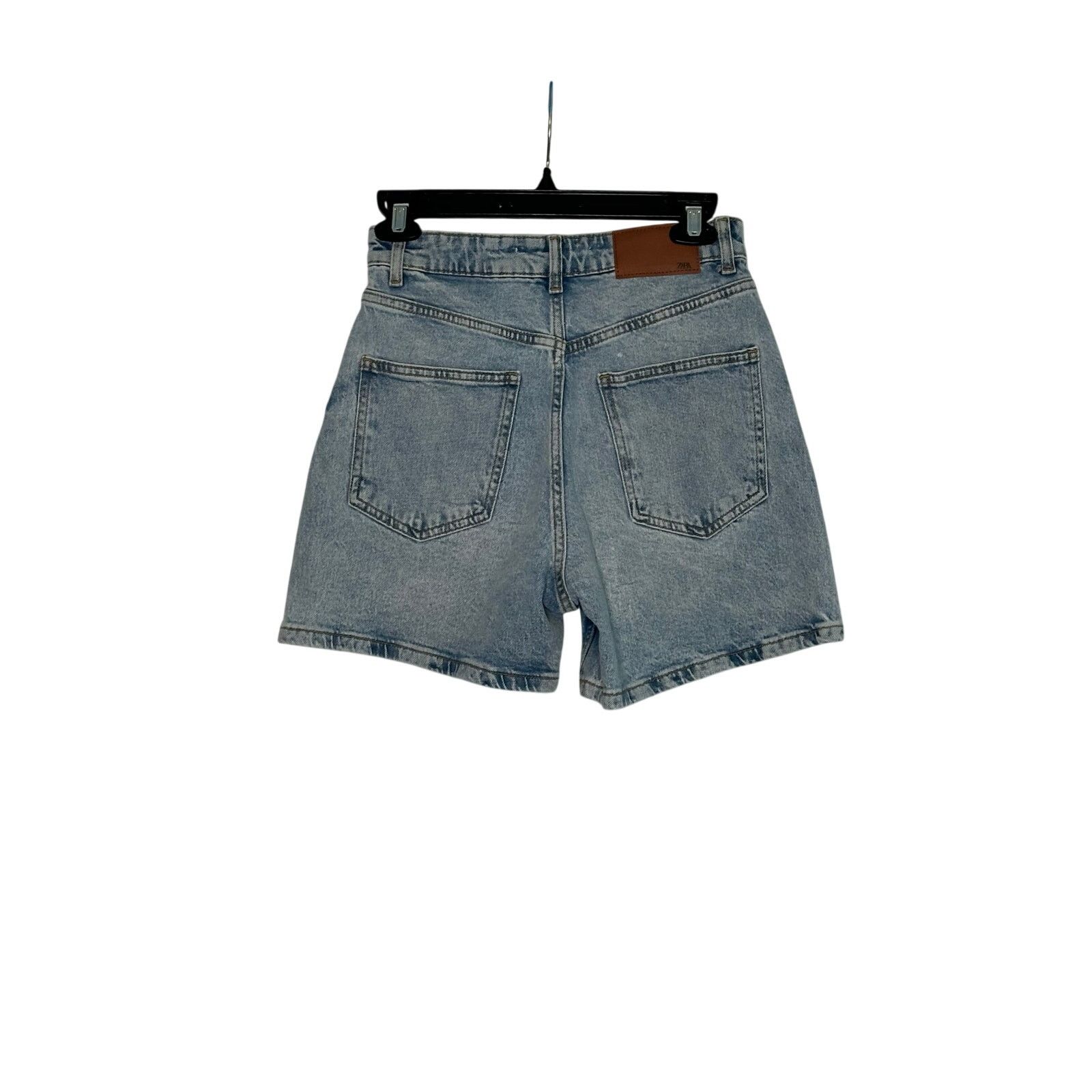 Zara Zara mom fit high waist jean shorts size 2 Size 26" / US 2 / IT 38 - 6 Thumbnail