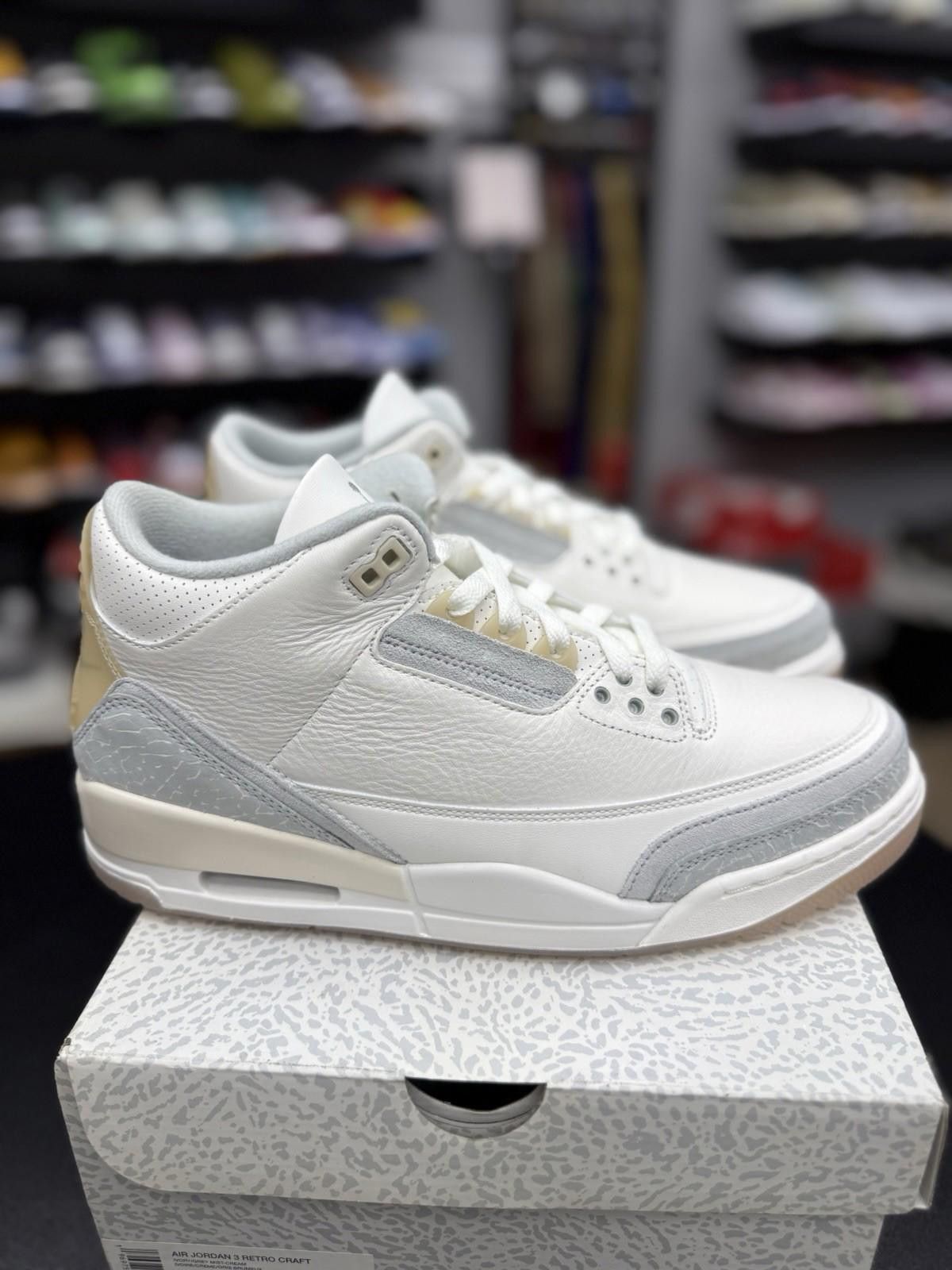 Jordan Brand Air Jordan 3 Retro Craft Ivory Men's Size 10 (FJ9479-100) Size US 10 / EU 43 - 1 Thumbnail