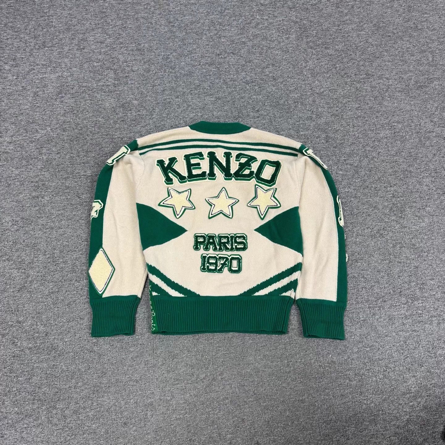 Kenzo Kenzo Baseball Style Merino Wool Knit Sweater S 99 New Size US S / EU 44-46 / 1 - 2 Thumbnail