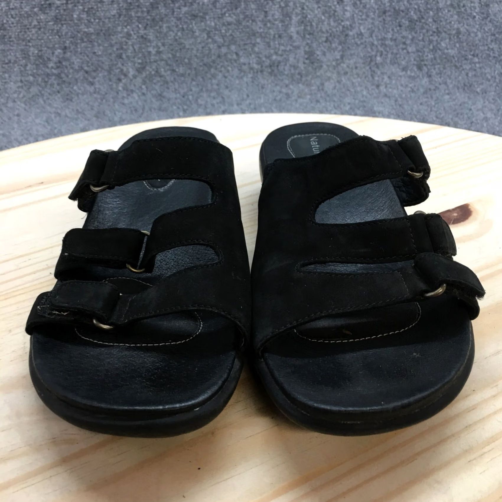 Naturalizer Naturalizer Sandal Womens 6.5W Black Easy Street Open Toe Slip-On Casual Suede Size US 7 / IT 37 - 4 Thumbnail