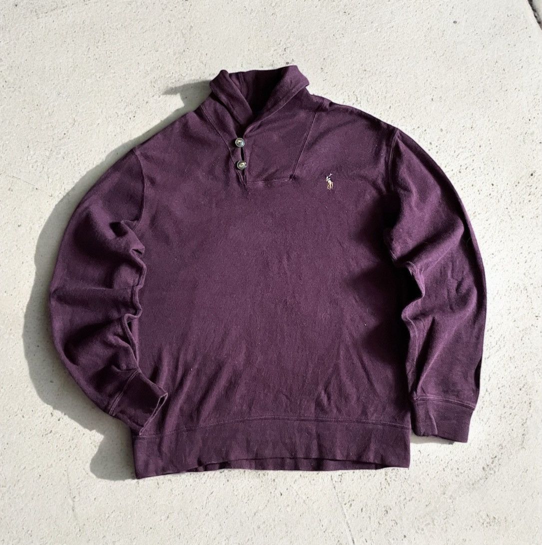 Polo Ralph Lauren × Ralph Lauren × Vintage Vtg Polo by Ralph Lauren French-Rib Collar Pullover Sweater Size US L / EU 52-54 / 3 - 1 Thumbnail