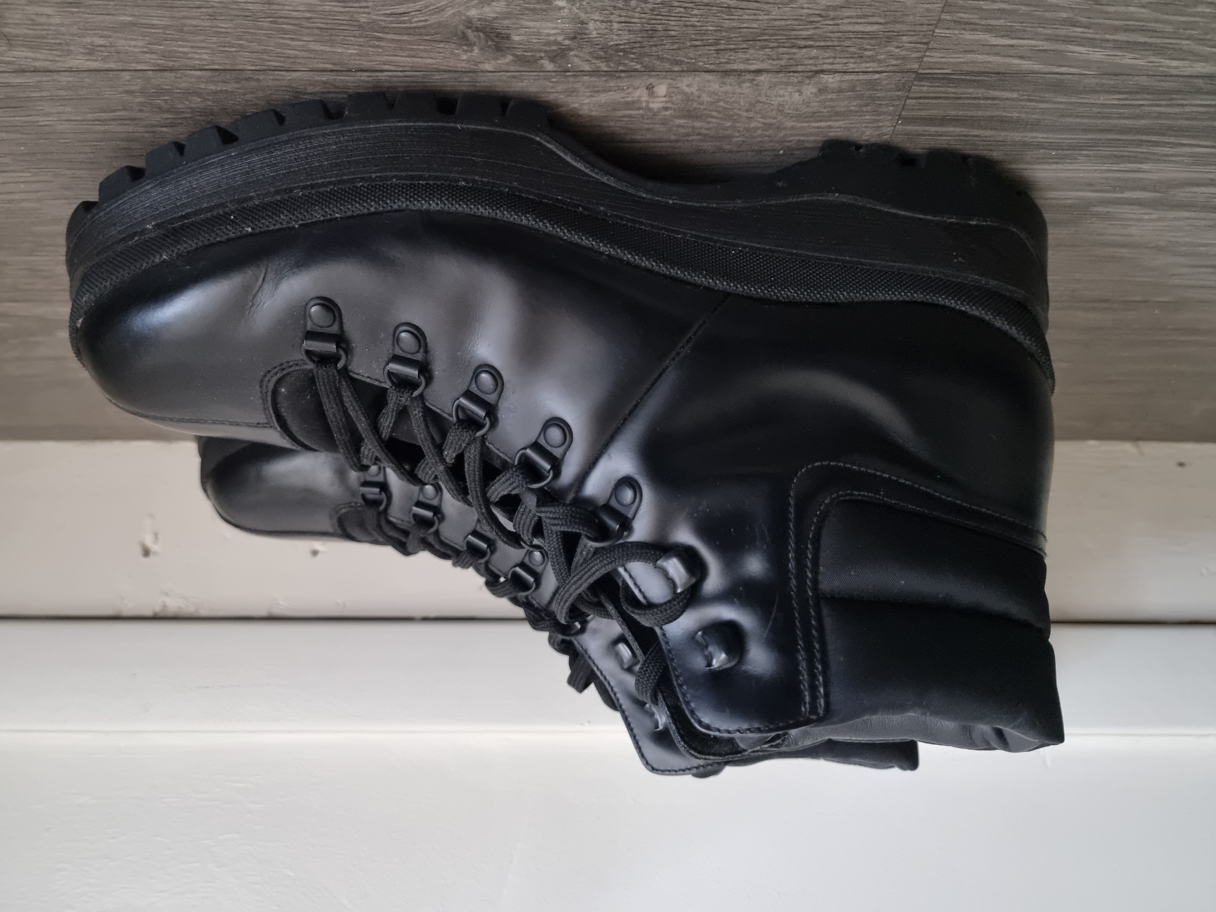 Pre-owned Prada Hiking Boots In Black