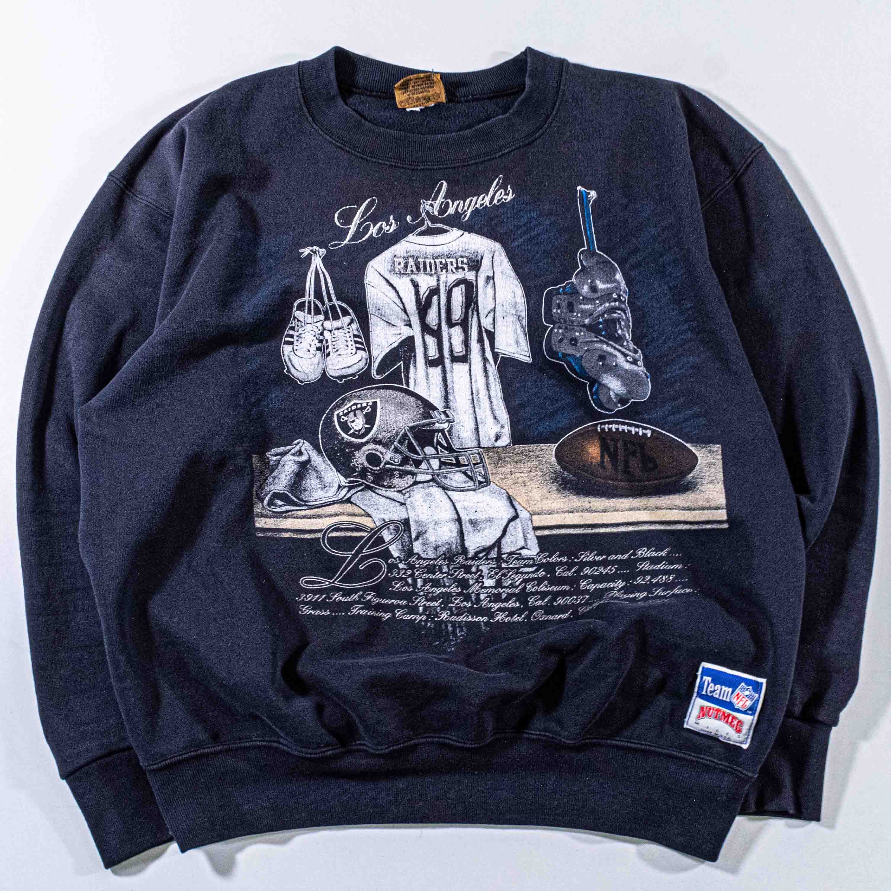 Nutmeg 90s Los Angeles Raiders Nutmeg Equipment Sweatshirt Faded Size US L / EU 52-54 / 3 - 8 Thumbnail