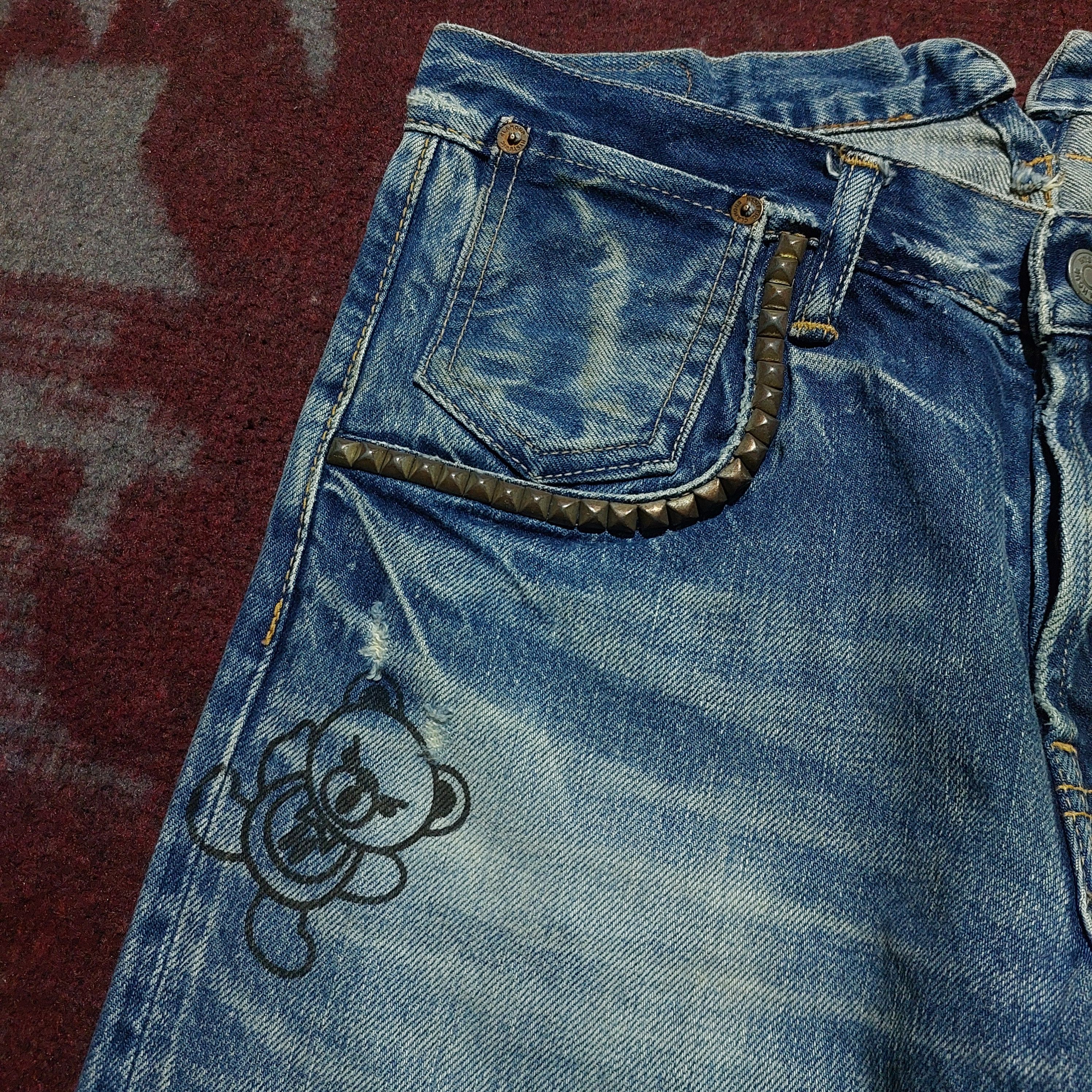 Hysteric Glamour Hysteric Glamour japanese buckle back selvedge blue denim Size US 28 / EU 44 - 6 Thumbnail