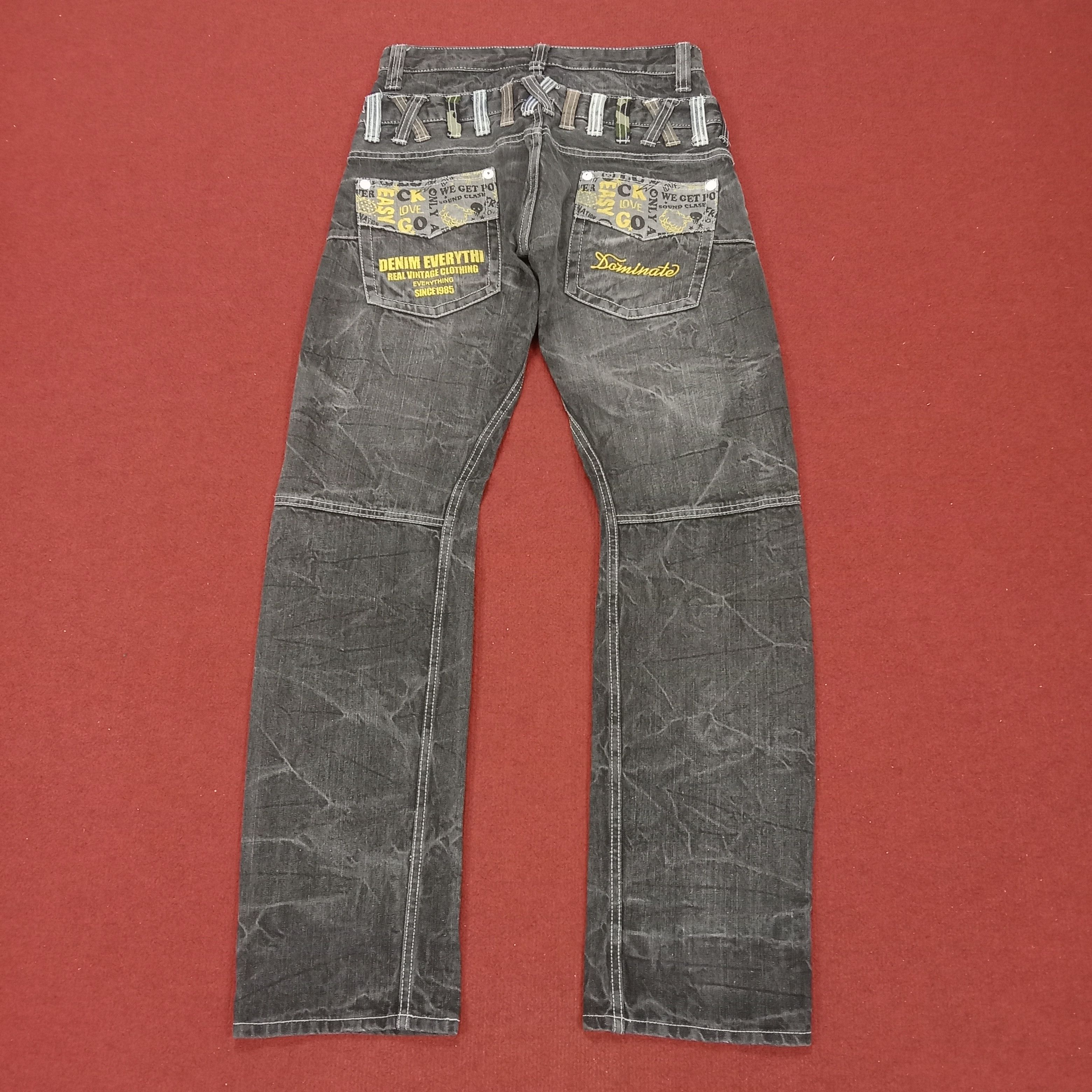 If Six Was Nine × Vintage Dominate Handcrafted Jeans Fashion Style Rare Design Size US 29 - 4 Thumbnail