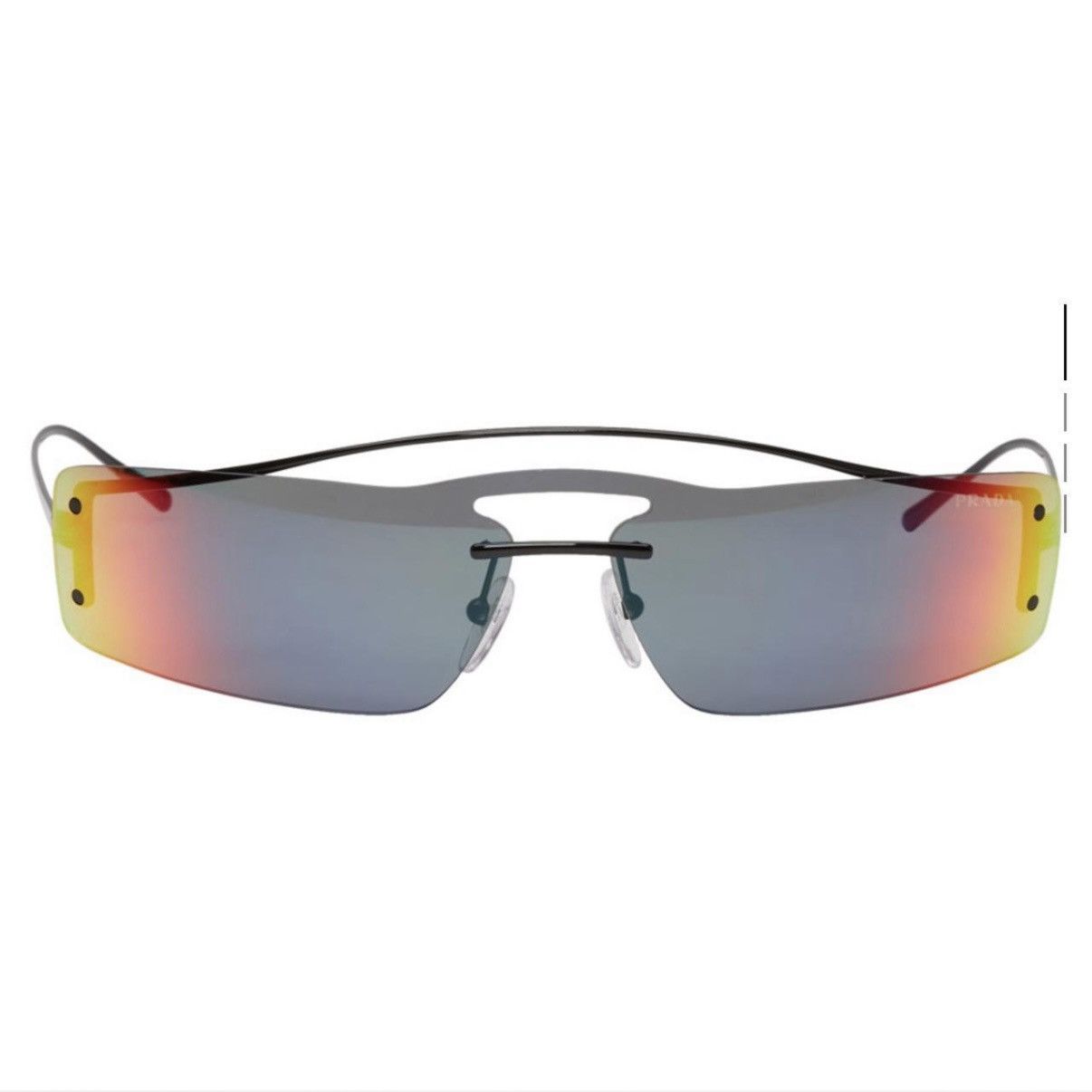 Prada Prada black gradient futuristic sunglasses Size ONE SIZE - 2 Thumbnail