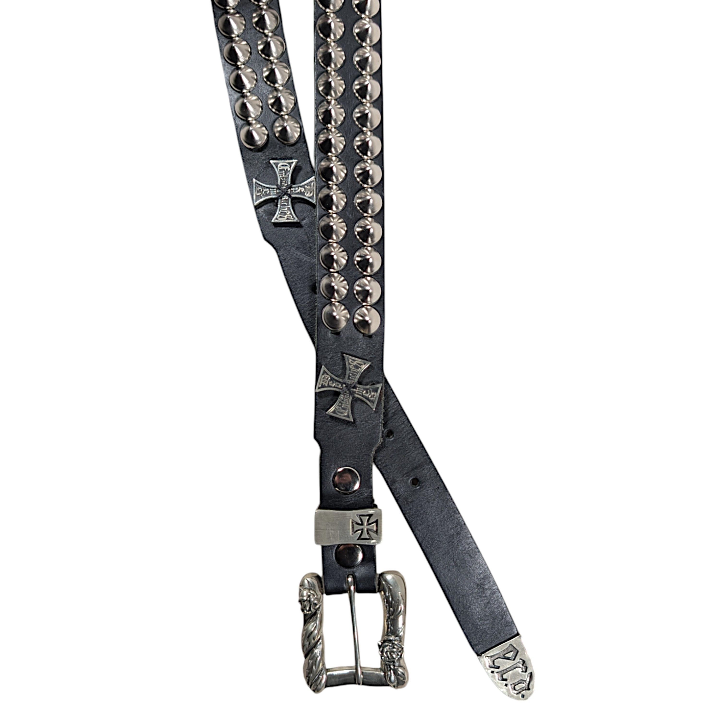 Enfants Riches Deprimes ERD Iron Cross Stud Belt 2cm Size 30 - 1 Thumbnail