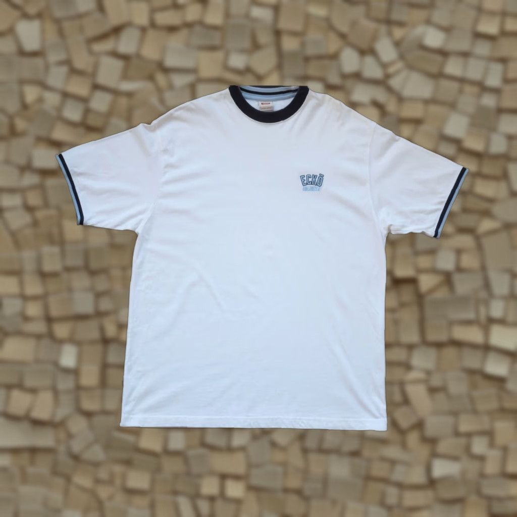 Ecko Unltd. VINTAGE ECKO UNLIMITED T-SHIRT KNIT RINGER 100% COTTON WHITE MEN XL Size US XL / EU 56 / 4 - 1 Thumbnail