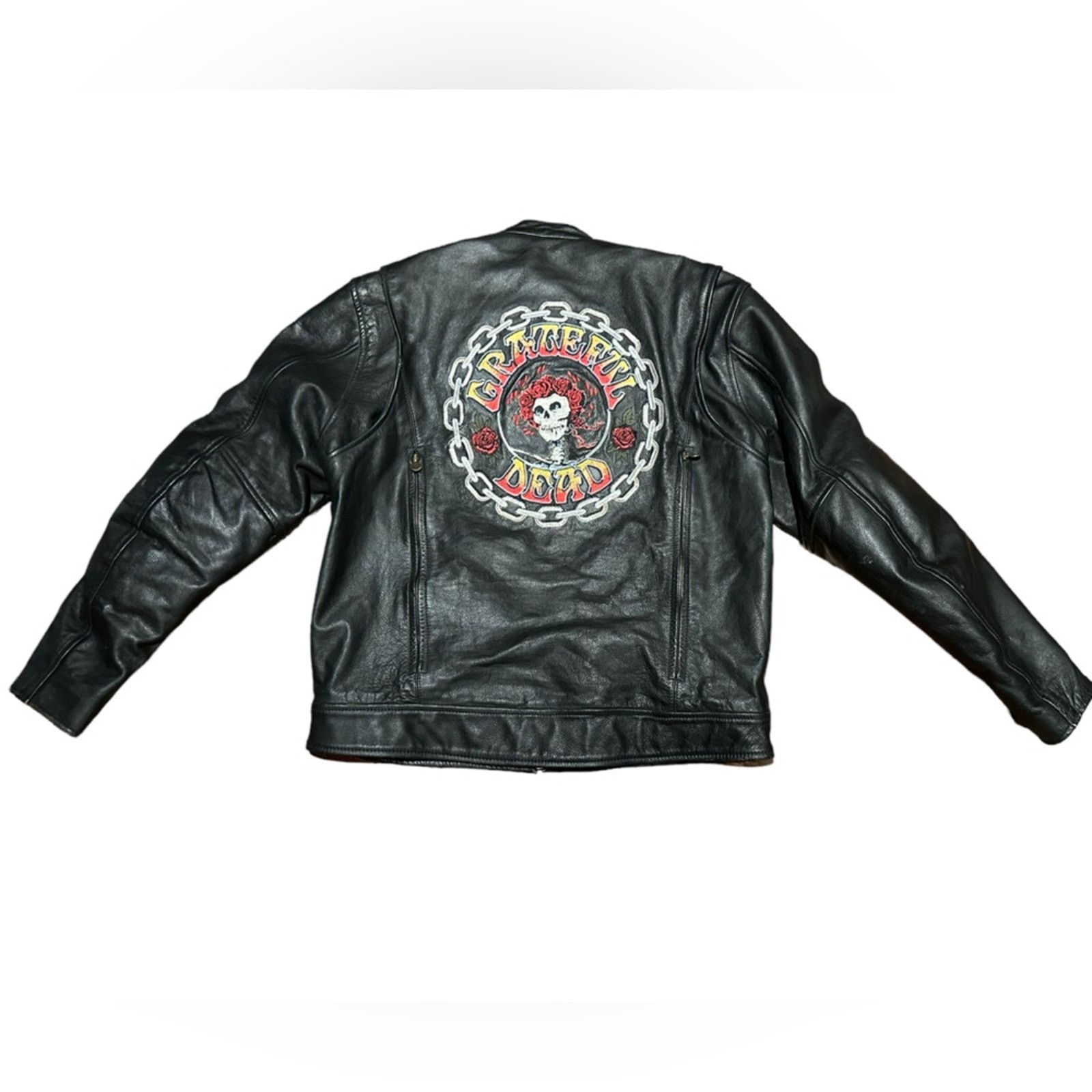 Grateful Dead Grateful Dead 2012 Black Leather Biker Jacket Mens 44 Size US S / EU 44-46 / 1 - 5 Thumbnail