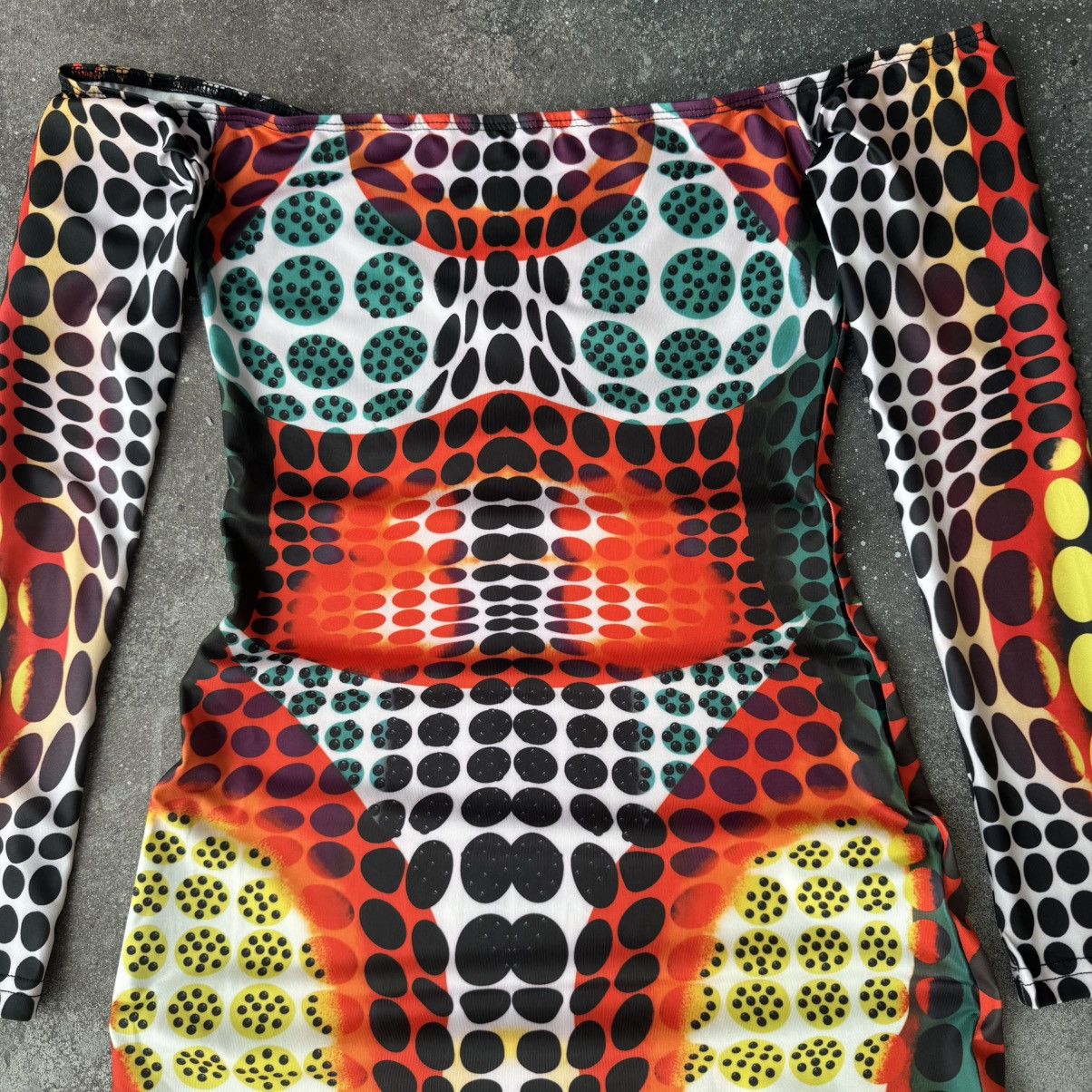 Hysteric Glamour Amazing Body Shape Print Sexy Y2K Dress (Gaultier style) Size S / US 4 / IT 40 - 6 Thumbnail