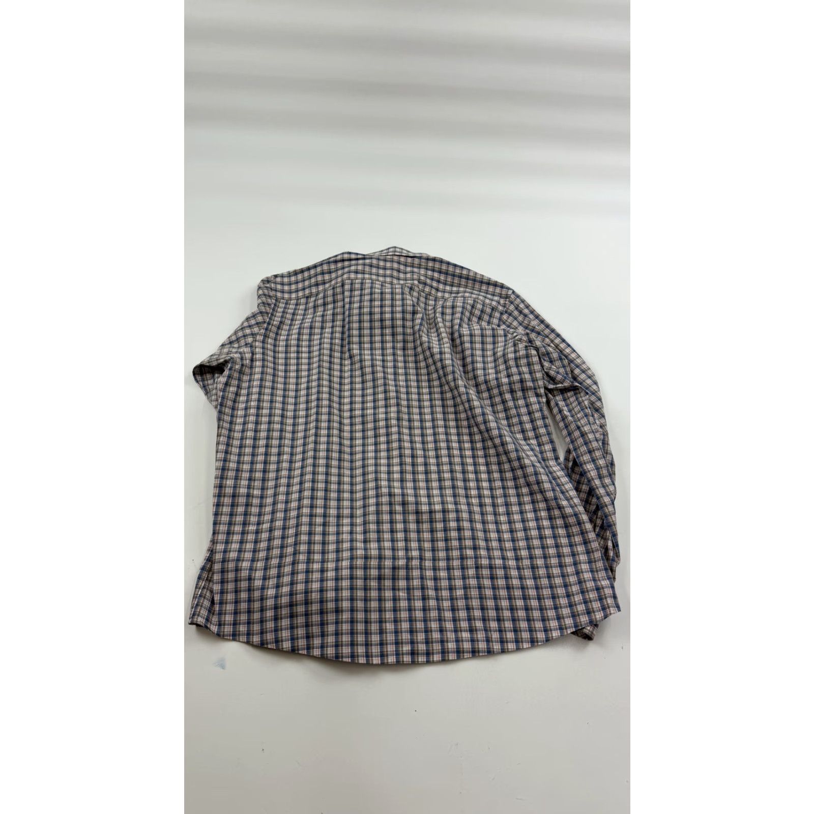 Vintage Maker & Company Mens Shirt Large Blue Brown Plaid Button-Down Long Sleeve Cotton Casual Workwear Size US L / EU 52-54 / 3 - 6 Thumbnail