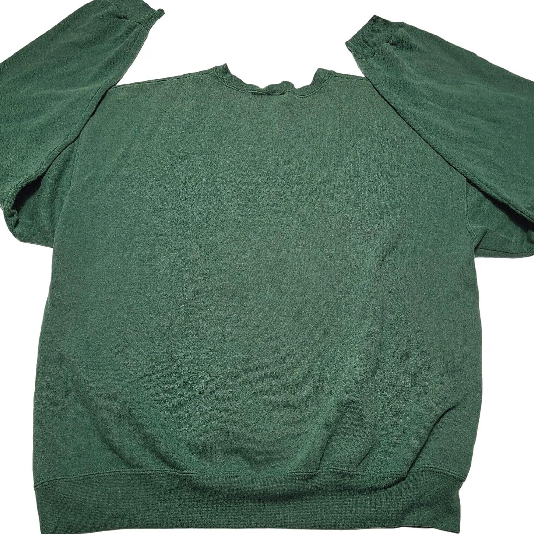 Champion VINTAGE Champion Crewneck Sweatshirt L Men Forest Green Logo Embroidered 90s USA Pullover - Size US L / EU 52-54 / 3 - 7 Thumbnail