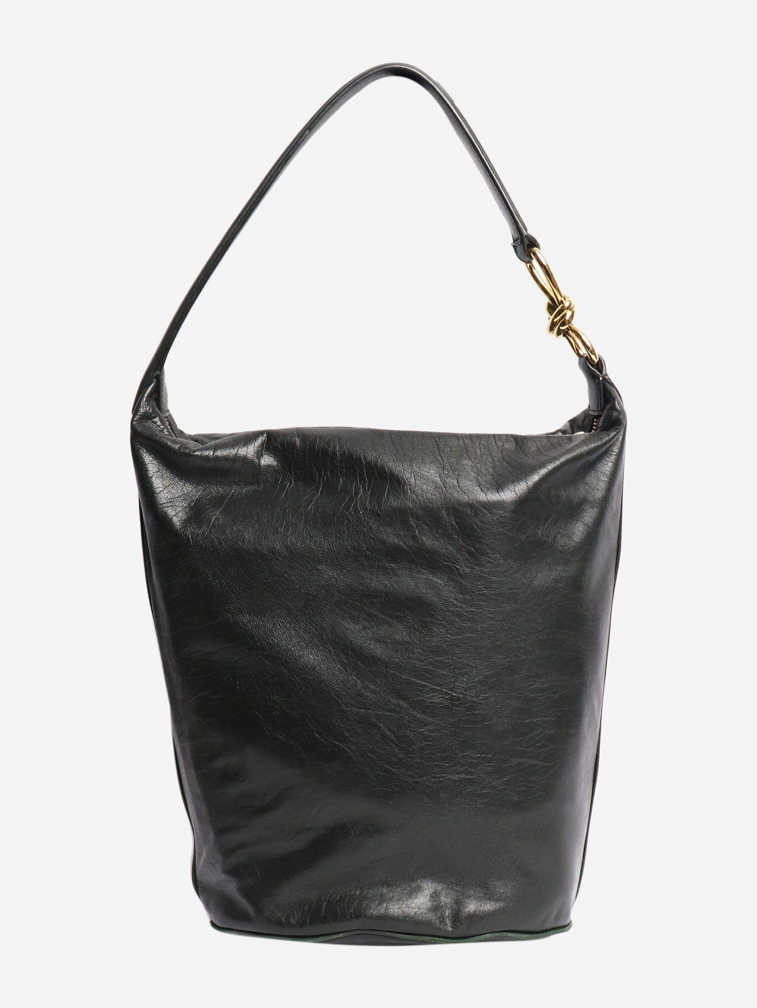 Bottega Veneta Dark green leather knot shoulder bag Size ONE SIZE - 1 Thumbnail