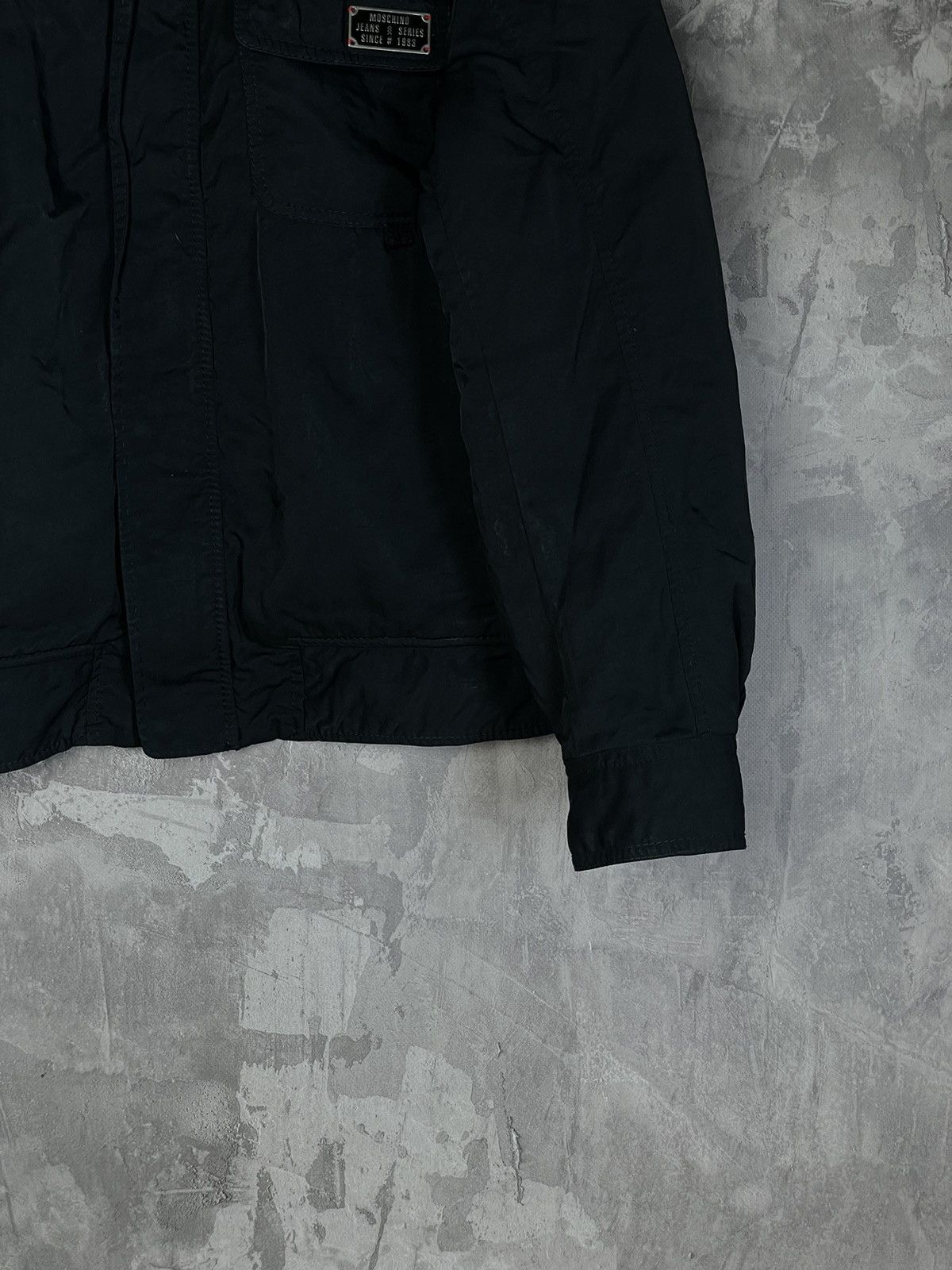 Moschino × Vintage Moschino Total Black Baggy Vintage Bomber Jacket Size US M / EU 48-50 / 2 - 6 Thumbnail