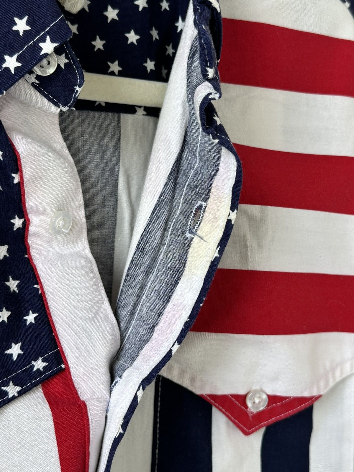 Ruddock Shirts × Vintage Vintage Ruddock Bros US Flag Shirt Size US M / EU 48-50 / 2 - 6 Thumbnail