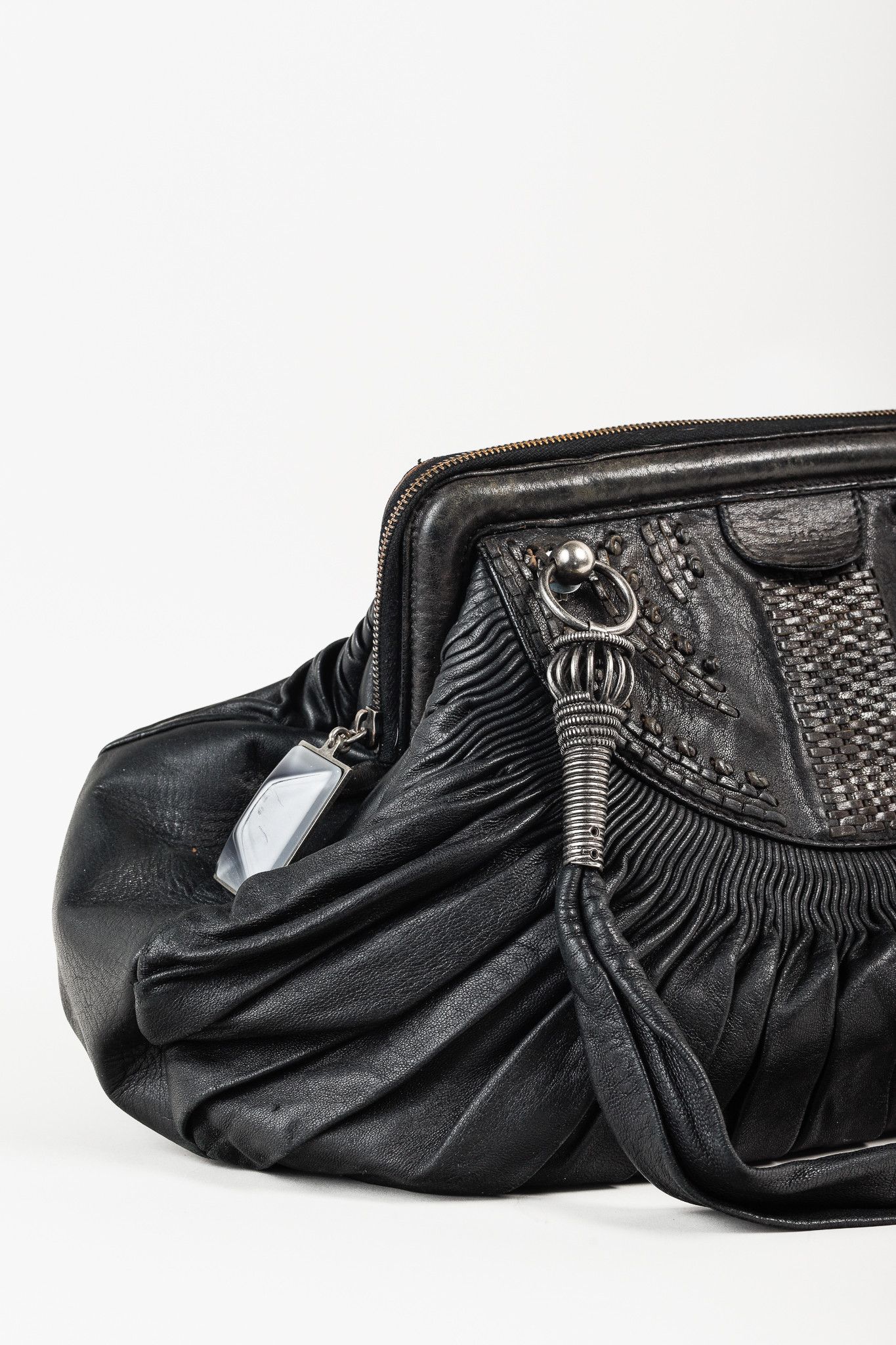 Dior Dior AW/07 Le Plisse Black Large Zipped Frame Bag Size ONE SIZE - 10 Thumbnail