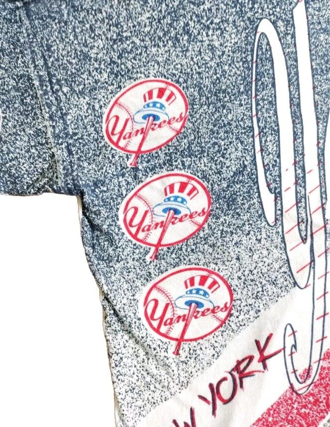 Rare Vintage New York Yankees All over print 1991 T-Shirt