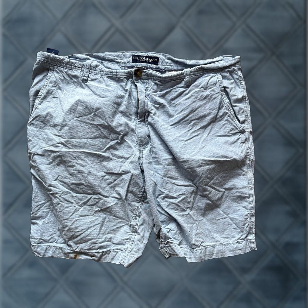 Vintage US Polo Assn Blue Striped Chino Shorts 40 Casual Mens Size US L / EU 52-54 / 3 - 1 Thumbnail