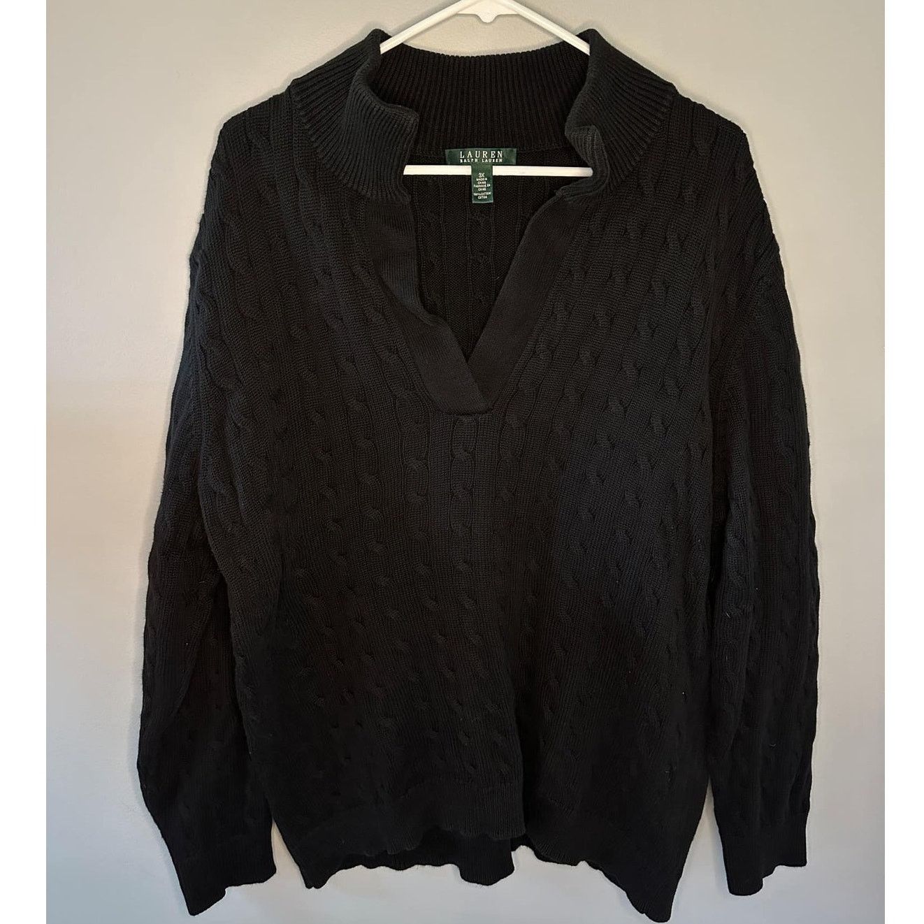 Lauren Ralph Lauren Lauren Ralph Lauren Knit Pullover Sweater Black Plus 3X Size 4XL / US 24-26 - 1 Thumbnail