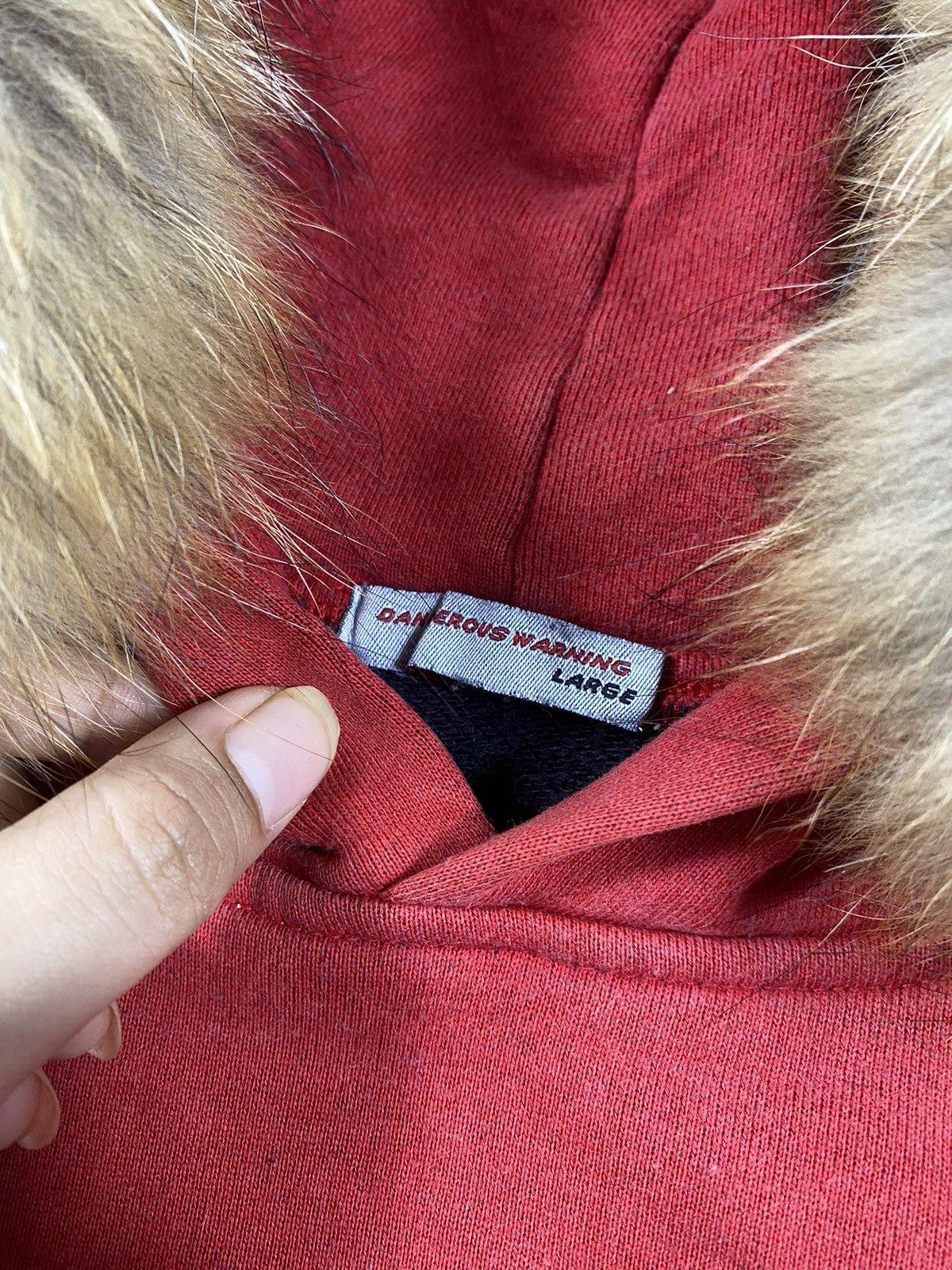 20471120 Japanese Dangerous Warning fur hoodie ifsix lgb style Size US L / EU 52-54 / 3 - 6 Thumbnail