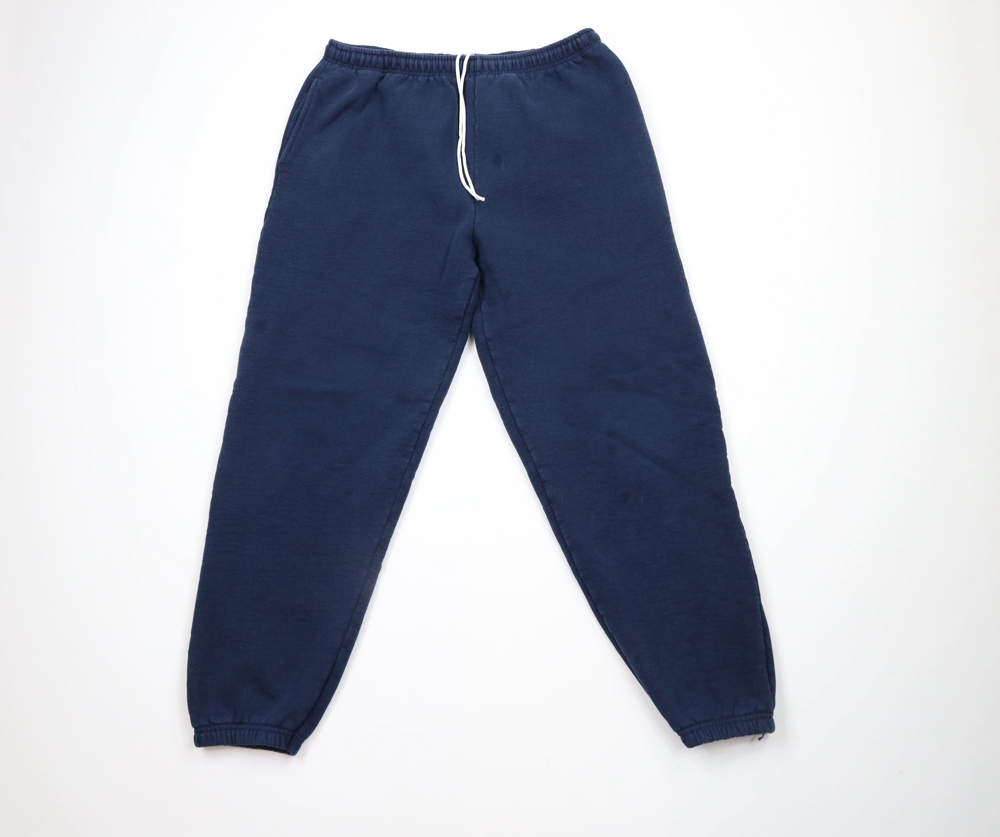 Vintage Vintage 90s Streetwear Heavyweight Sweatpants Joggers Blue Size US 36 / EU 52 - 1 Thumbnail