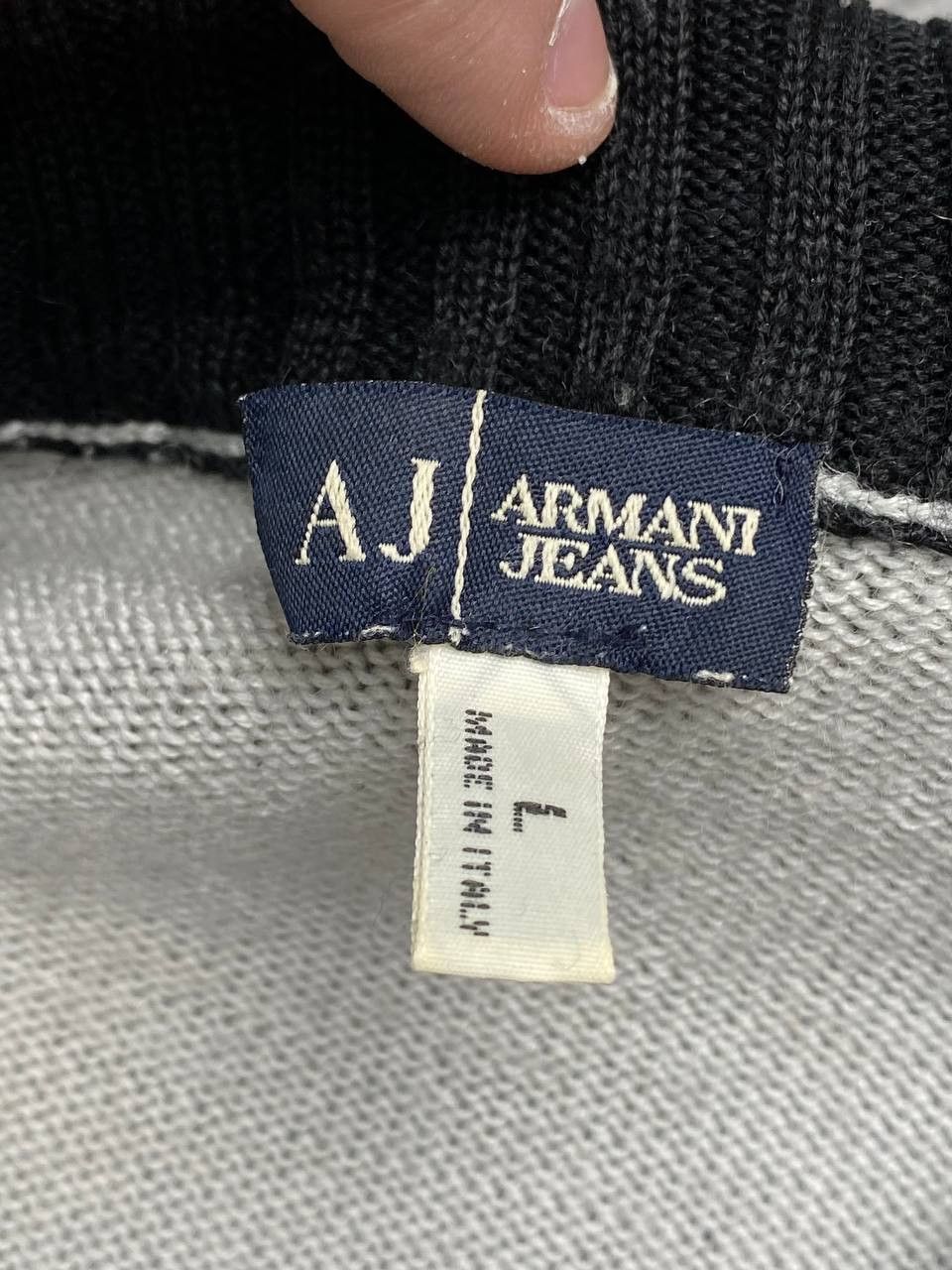 Armani Armani Full Zip Sweater Logo AJ Men Size L White Size US L / EU 52-54 / 3 - 8 Thumbnail