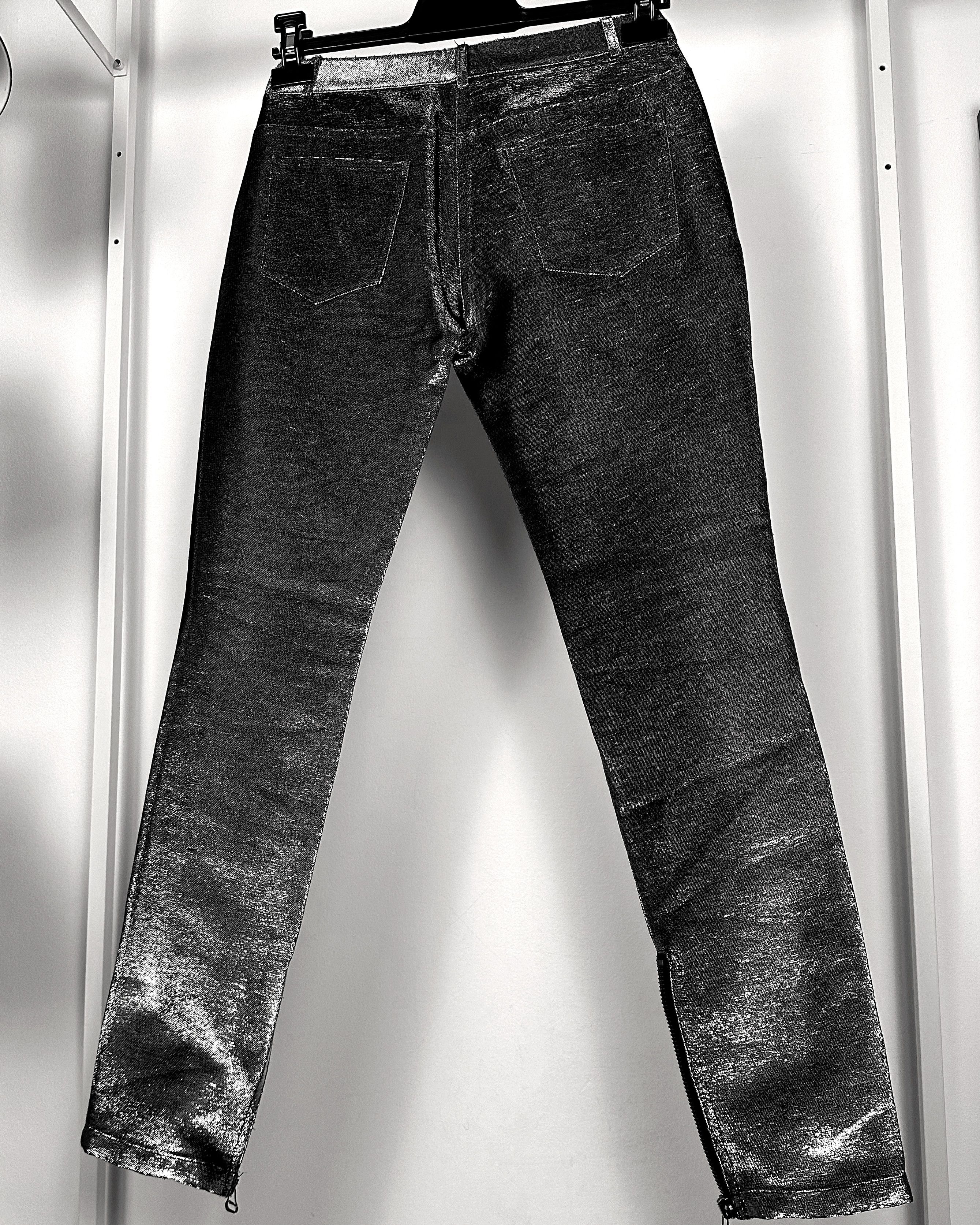 Balmain Balmain Liquid Metal Light Reflective Jeans Size US 27 - 6 Thumbnail