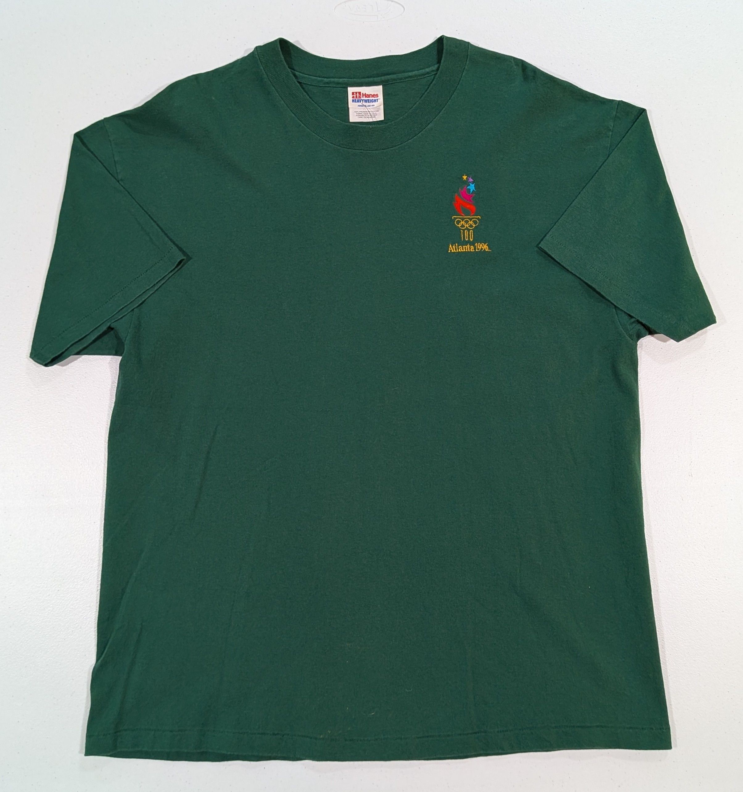 Hanes Vintage Atlanta 1996 Olympics Embroidered Tee Size US XL / EU 56 / 4 - 1 Thumbnail