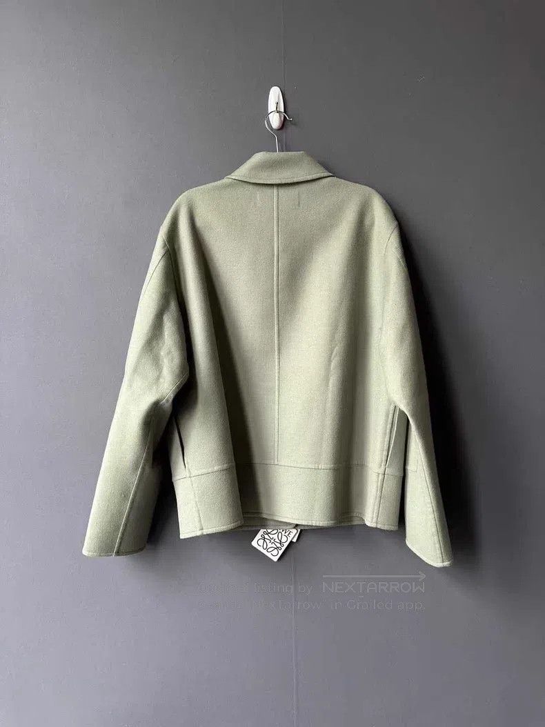 Loewe Loewe Matcha green leather tag wool jacket Size XS / US 0-2 / IT 36-38 - 2 Thumbnail