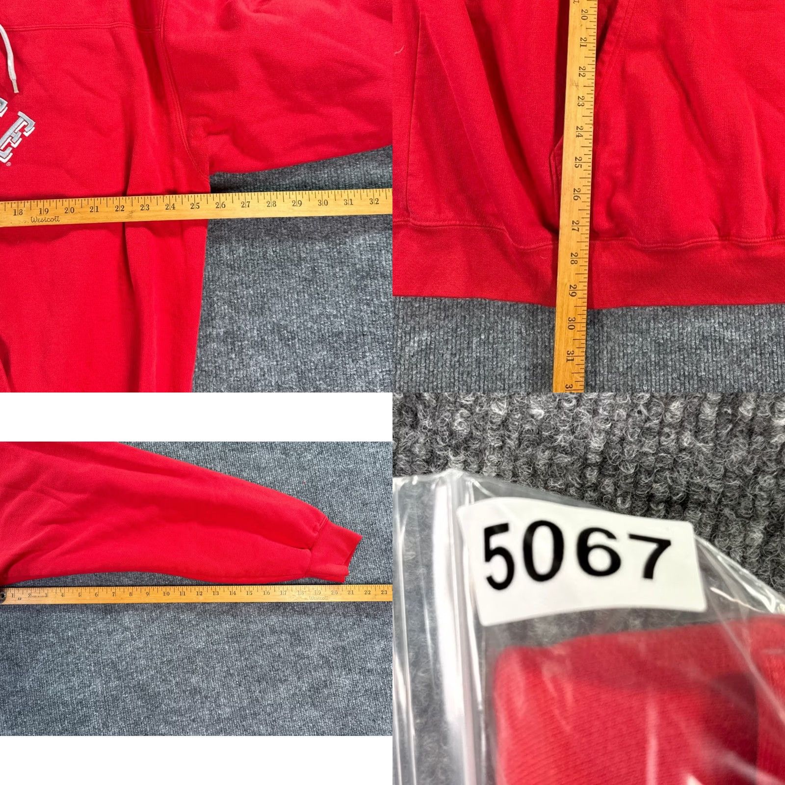 Vintage NCAA VF Imagewear Ohio State Buckeyes Hoodie Mens XL Red Embroidered Sweatshirt Pullover Fleece Graphic Print Kangaroo Pocket Size US XL / EU 56 / 4 - 8 Thumbnail