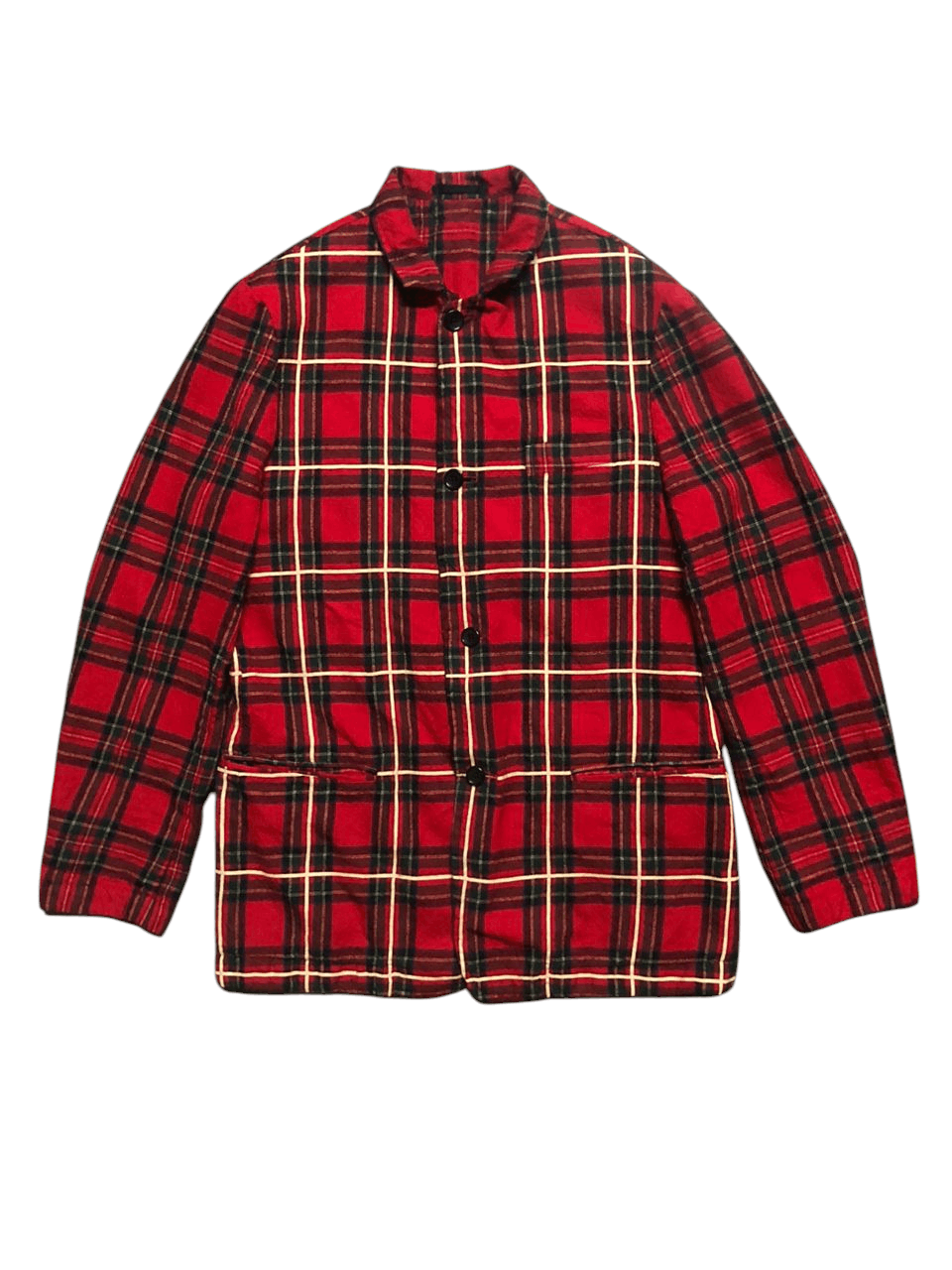Yohji Yamamoto Vintage Yohji Yamamoto Y's For Men Wool Red Plaid Jacket Size US M / EU 48-50 / 2 - 2 Thumbnail