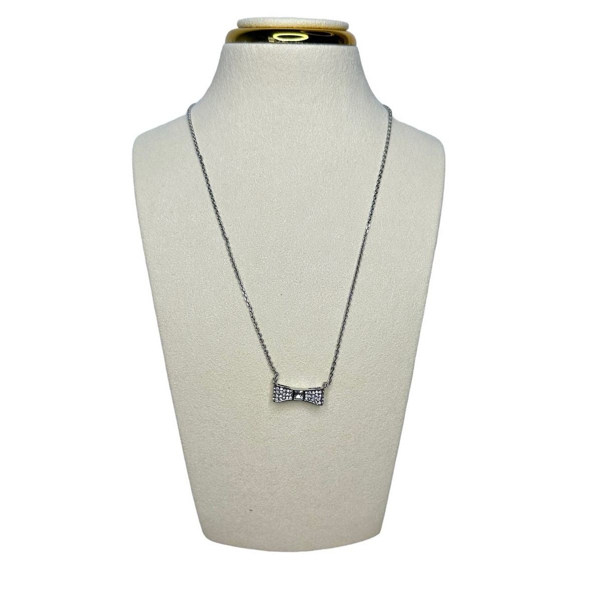 Kate Spade Kate spade ready set bow pavé mini Silver pendant necklace Size ONE SIZE - 1 Thumbnail