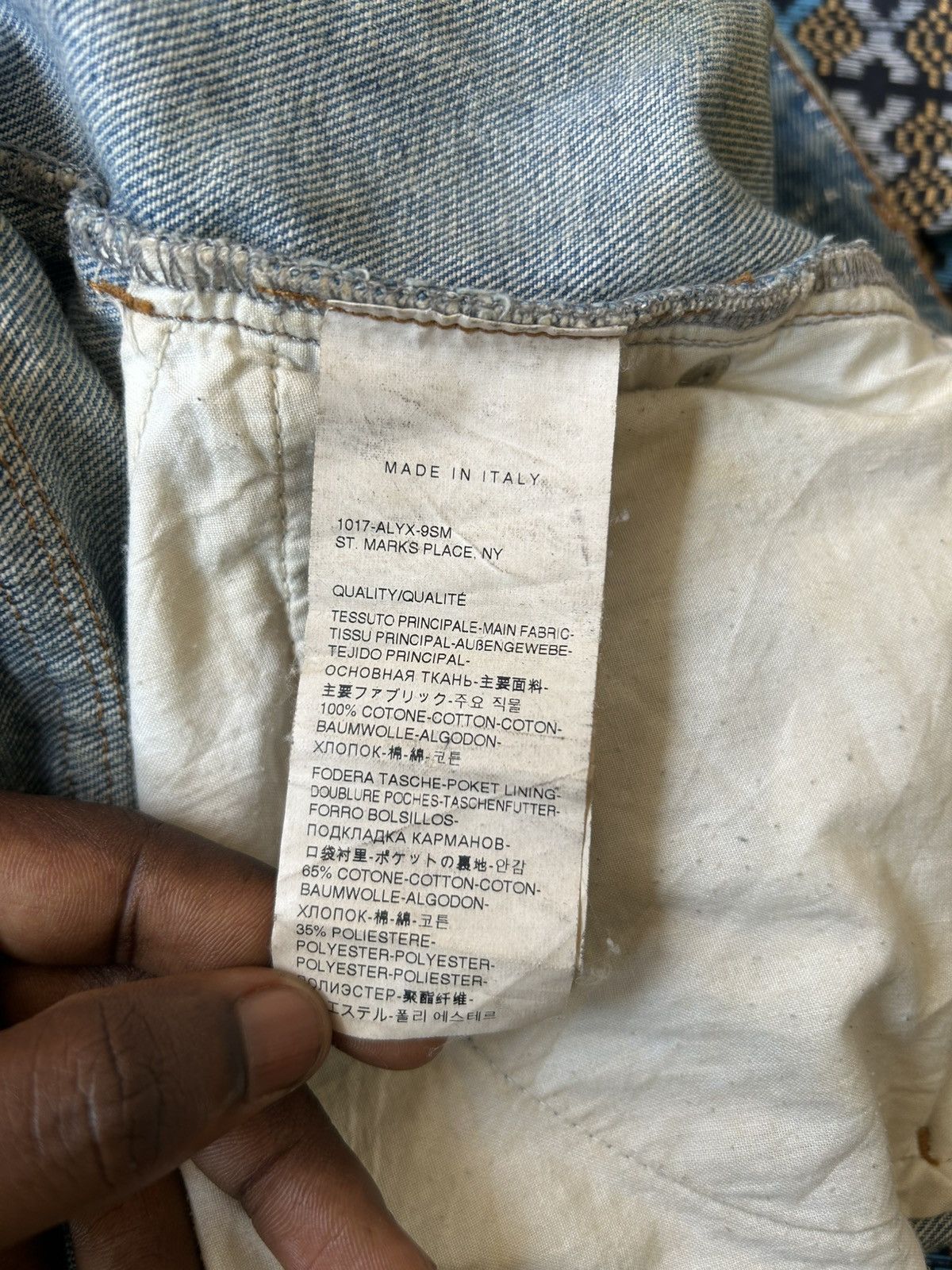 1017 ALYX 9SM MMW x 1017 Alyx 9SM Check Logo Cargo Denim Light Blue Size US 34 / EU 50 - 12 Thumbnail
