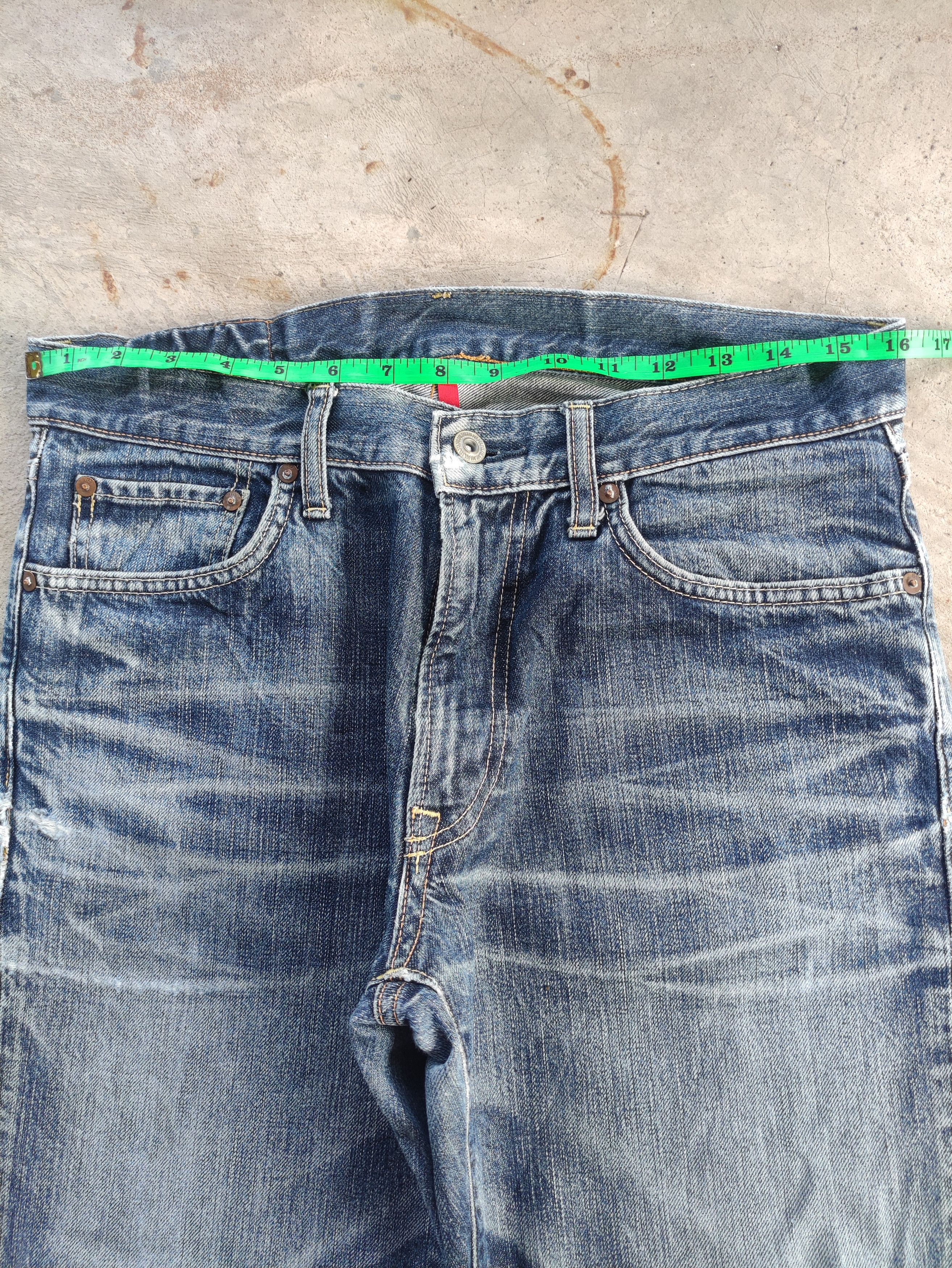 Japanese Brand Vintage japanese Jean Distressed Faded Denim Pants Size US 33 - 7 Thumbnail
