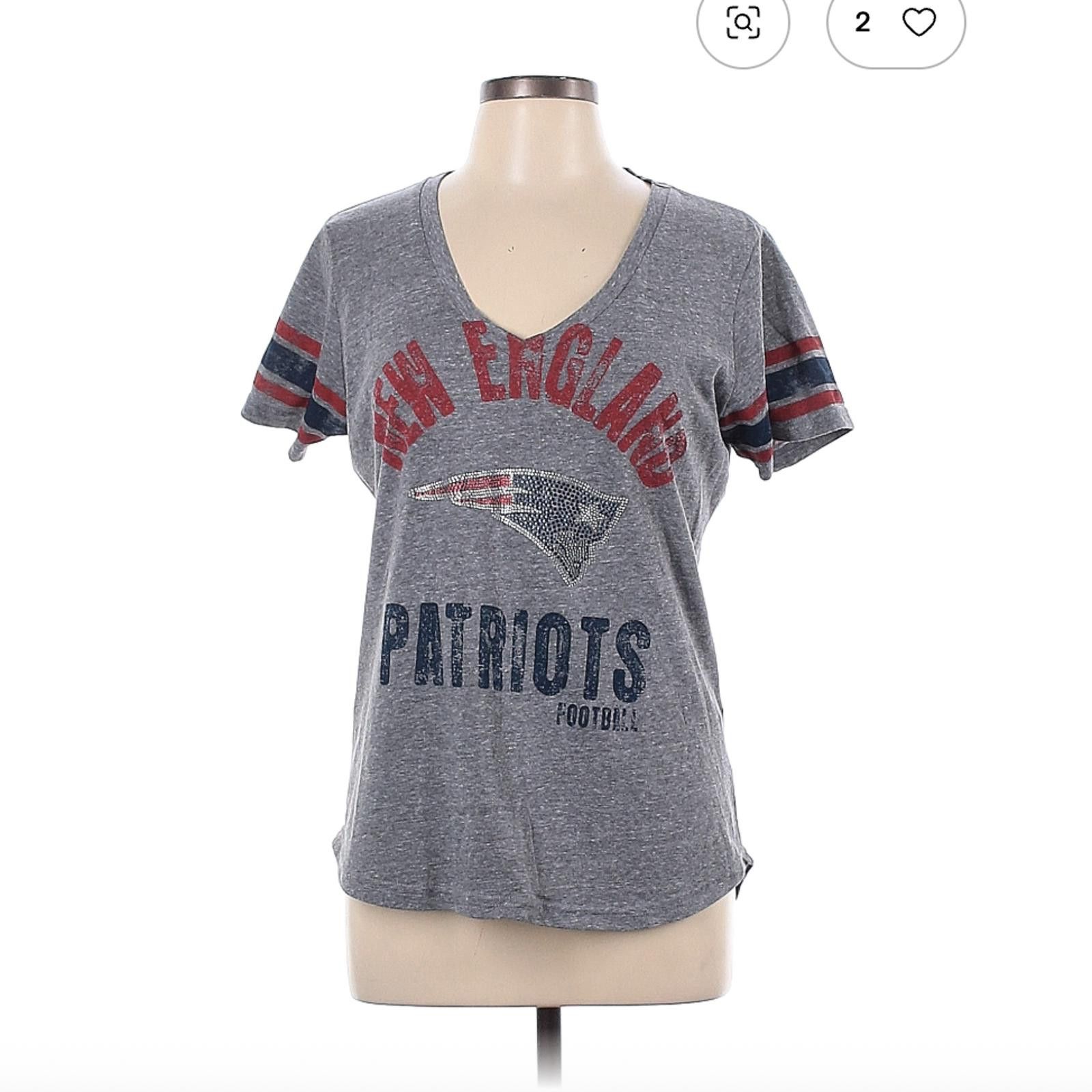 NFL New England Patriots Gray Short Sleeve T-Shirt Size L Size L / US 10 / IT 46 - 1 Thumbnail