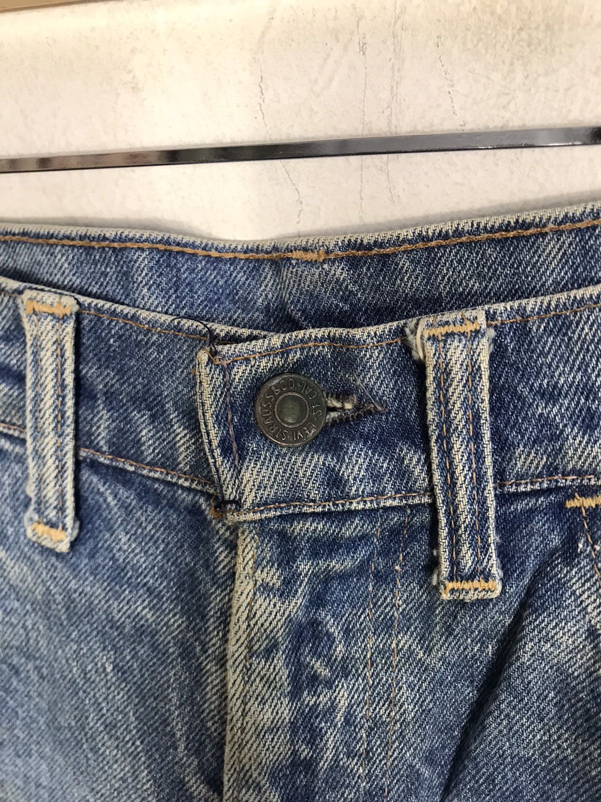 Levi's Vintage Clothing Distressed Levi's Strauss Zipper Indigo Denim Orange Tab Size US 31 - 6 Thumbnail