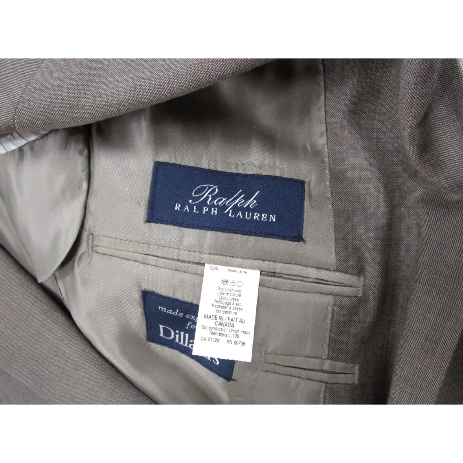 Ralph Lauren Ralph Lauren Suit 42 L Gray Wool 2 Button Designer LRL Jacket Pants Set Career Shirt Size 42R - 3 Thumbnail