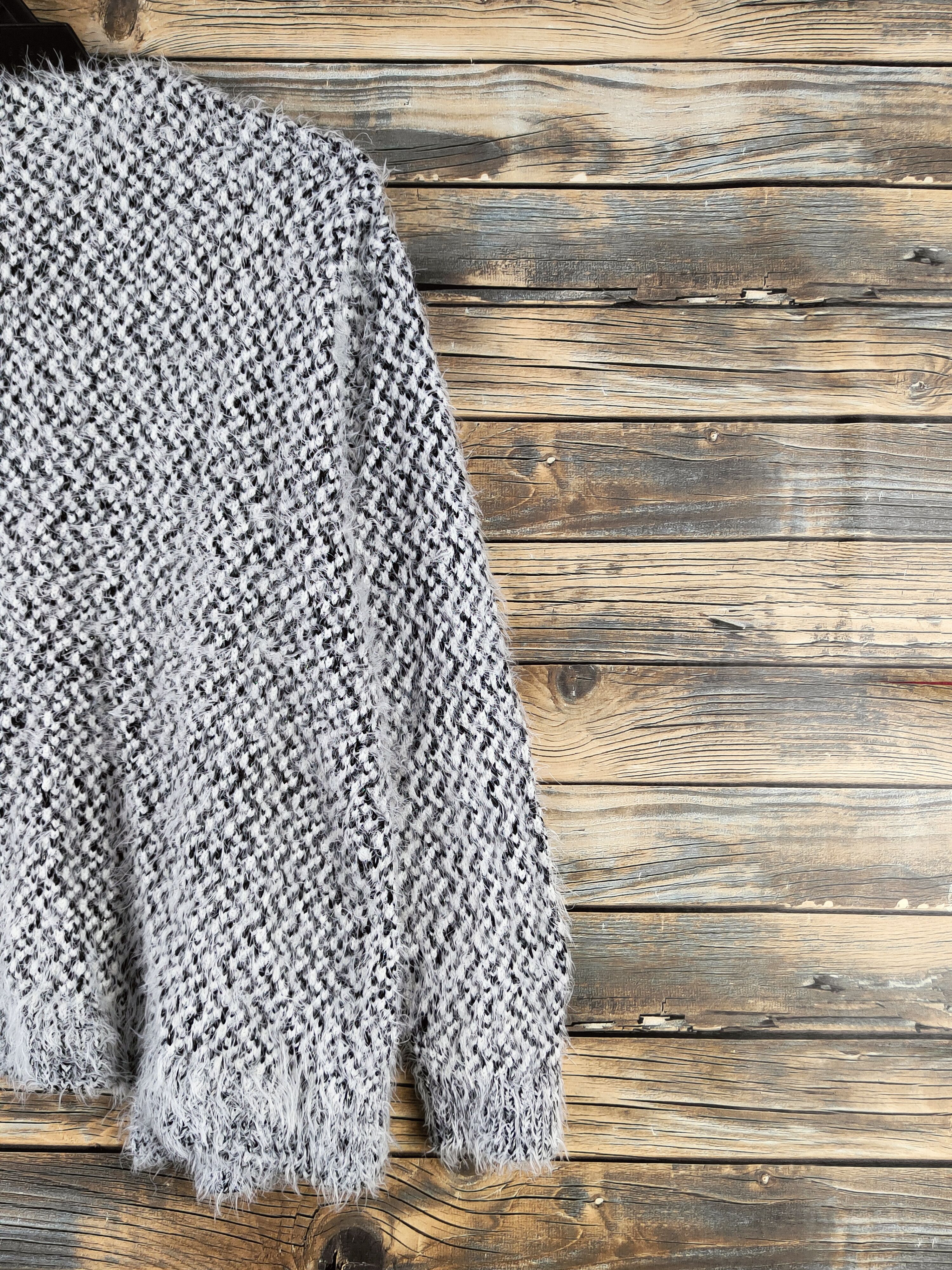 Japanese Brand DL Rope shaggy Fur Mohair Knitwear Cardigan #46-1003 Size M / US 6-8 / IT 42-44 - 9 Thumbnail