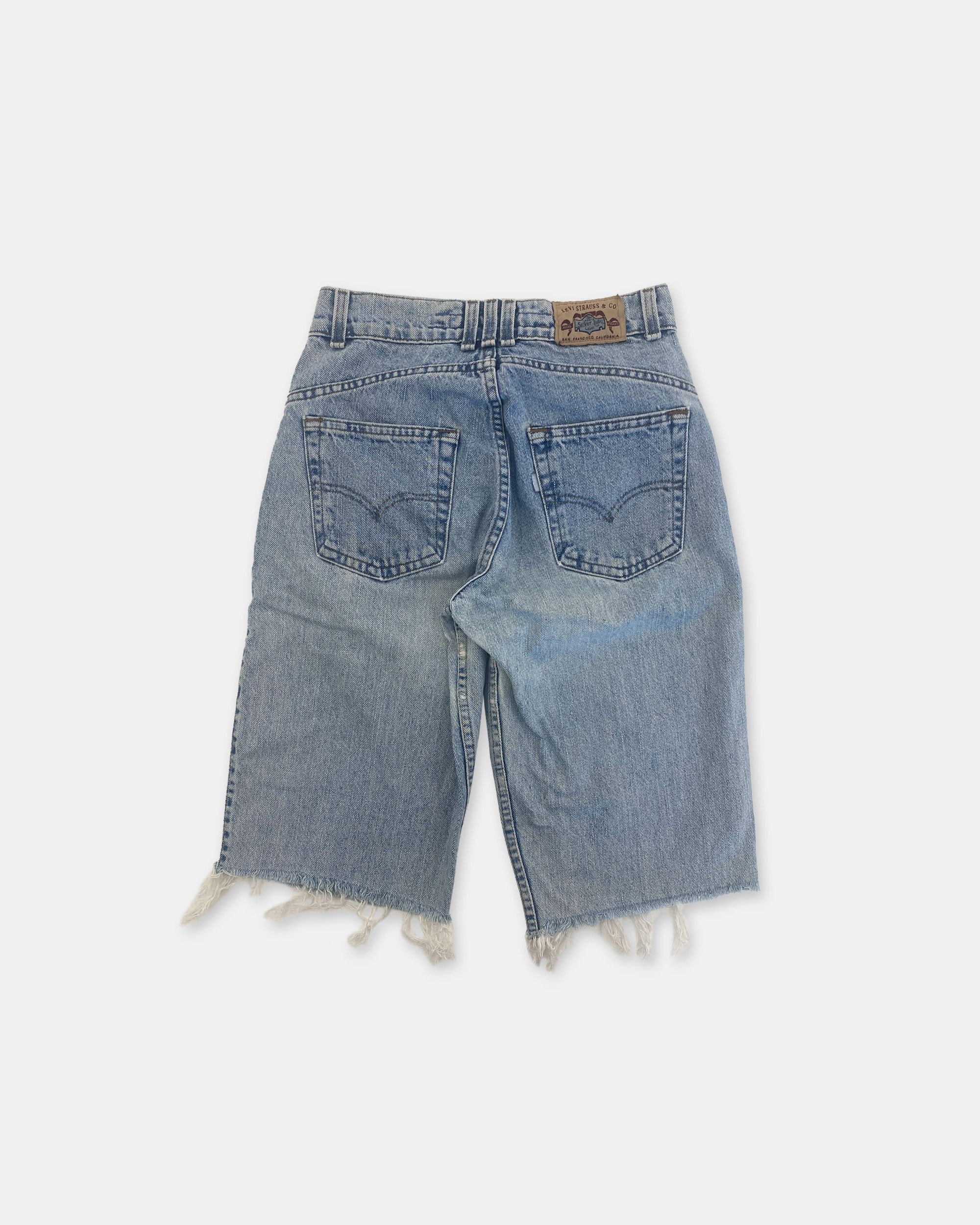 Levi's 1980s Silver Tab USA Denim Shorts Size 28" / US 6 / IT 42 - 2 Thumbnail