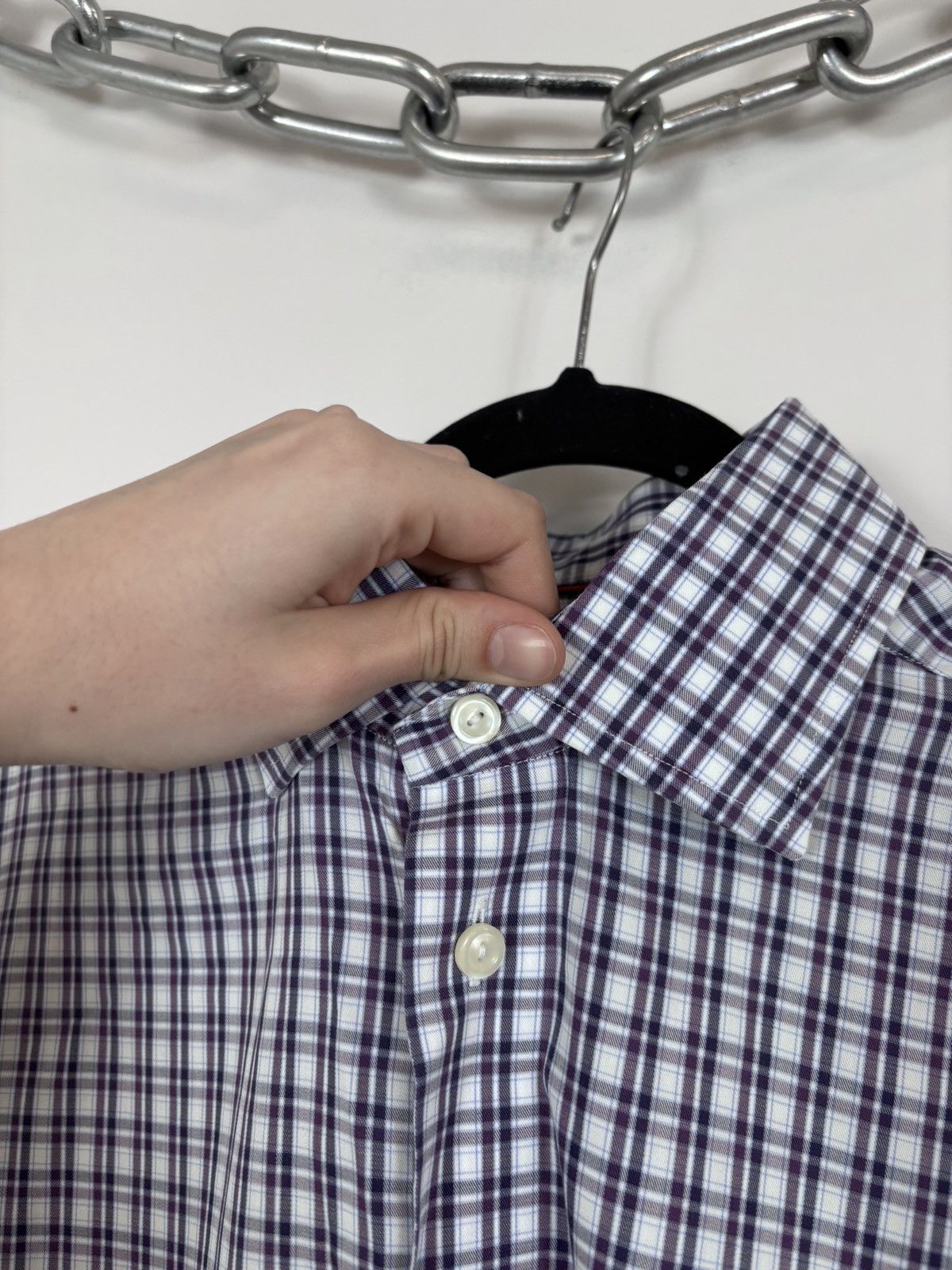 Eton Eton Men’s Contemporary Fit Multicolor Check Button Up Shirt Size US L / EU 52-54 / 3 - 5 Thumbnail