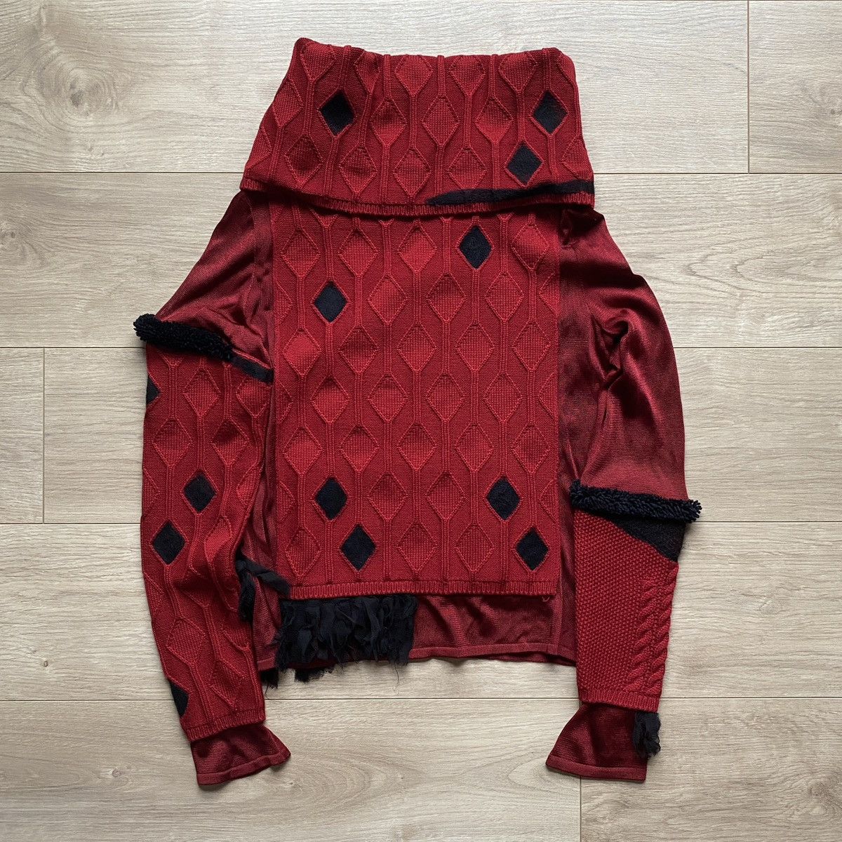 John Galliano F/W 2001 John Galliano Deconstructed Patchwork Knit Sweater Size US M / EU 48-50 / 2 - 10 Thumbnail