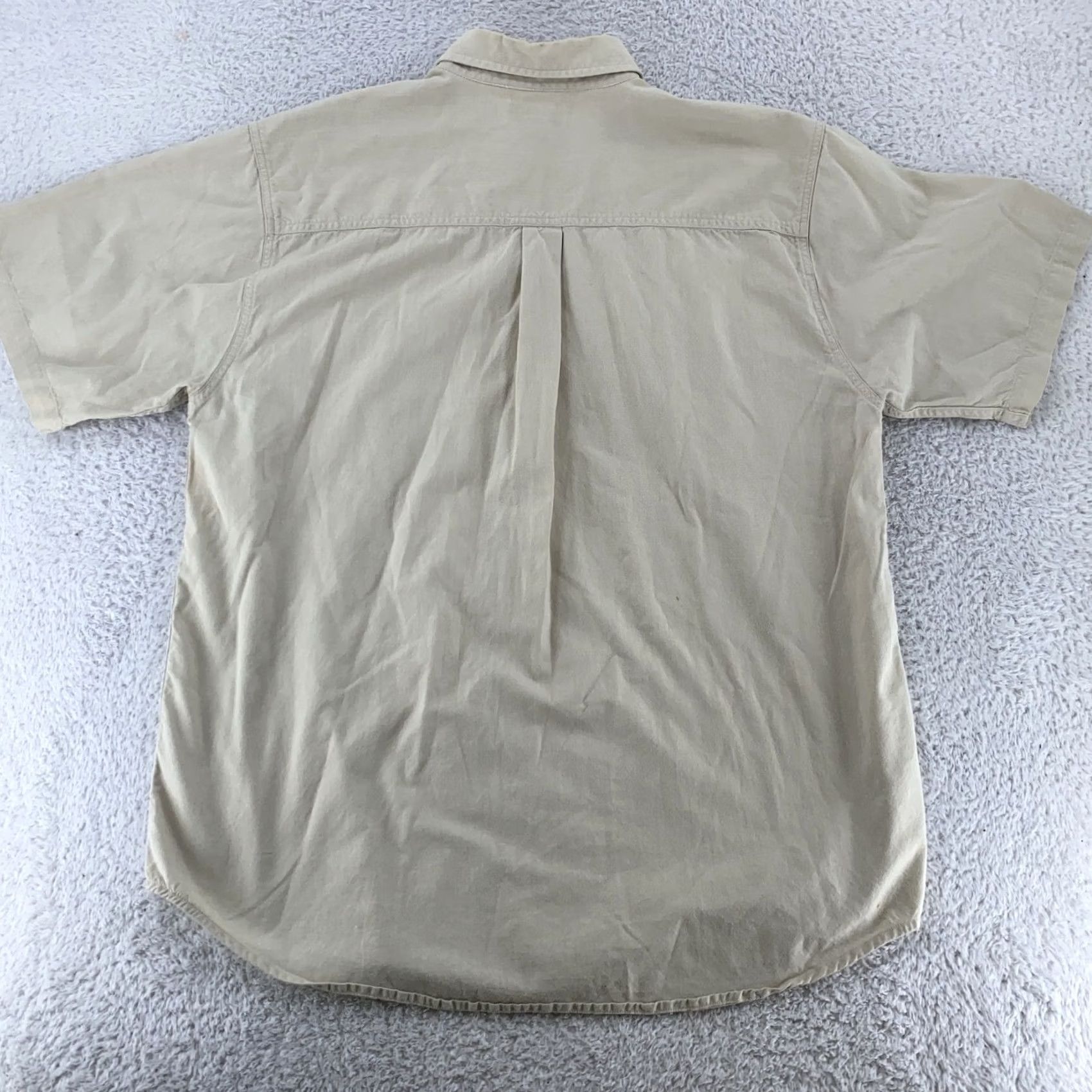 Carhartt Carhartt Shirt Mens Large Button-Down Short Sleeve Workwear Outdoor Pockets Beige Cotton Canvas Collar-Down Button-Up Vintage: No Size US L / EU 52-54 / 3 - 4 Thumbnail