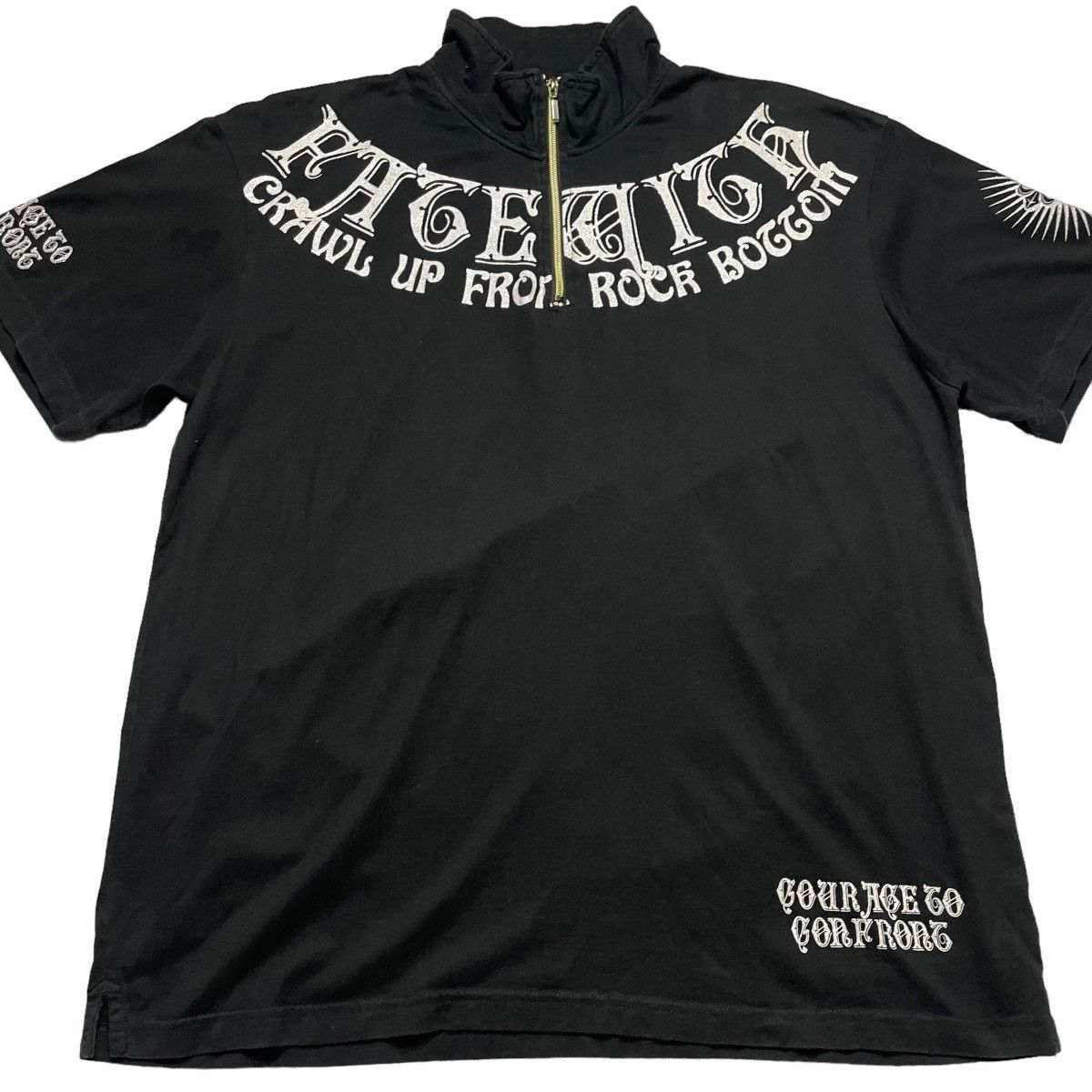Seditionaries Y2K TIME STEP CROSS SKULL PUNK GOTHIC HALF ZIPPER TSHIRT Size US XXL / EU 58 / 5 - 5 Thumbnail