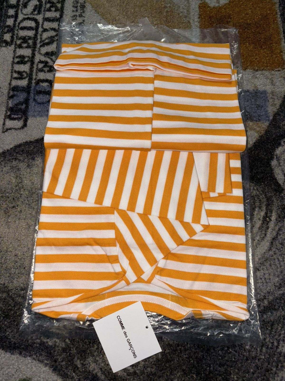 Comme des Garcons PLAY Comme Des Garcons Play Stripes Heart Long Sleeve Tee Size US XL / EU 56 / 4 - 2 Thumbnail