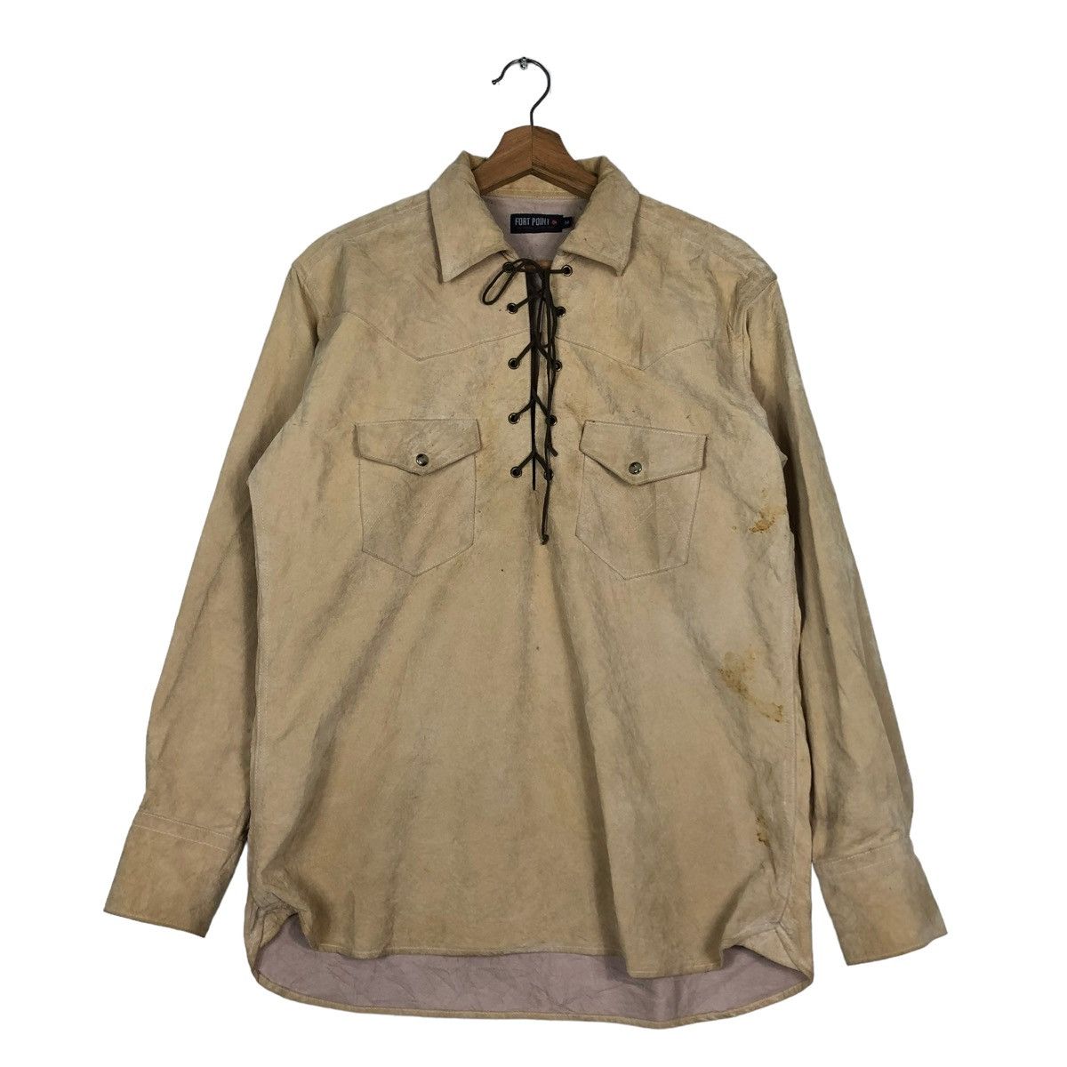 Japanese Brand 🔥VINTAGE LEATHER JACKET FORT POINT JAPAN ISSEY MIYAKE Size US M / EU 48-50 / 2 - 1 Thumbnail